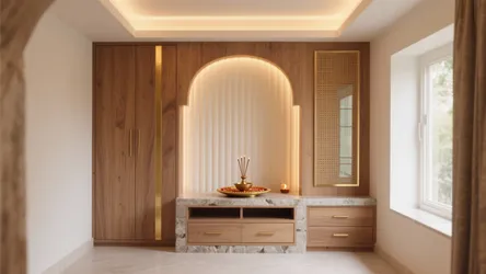 5 Smart Plywood Pooja Room Designs for Small Homes