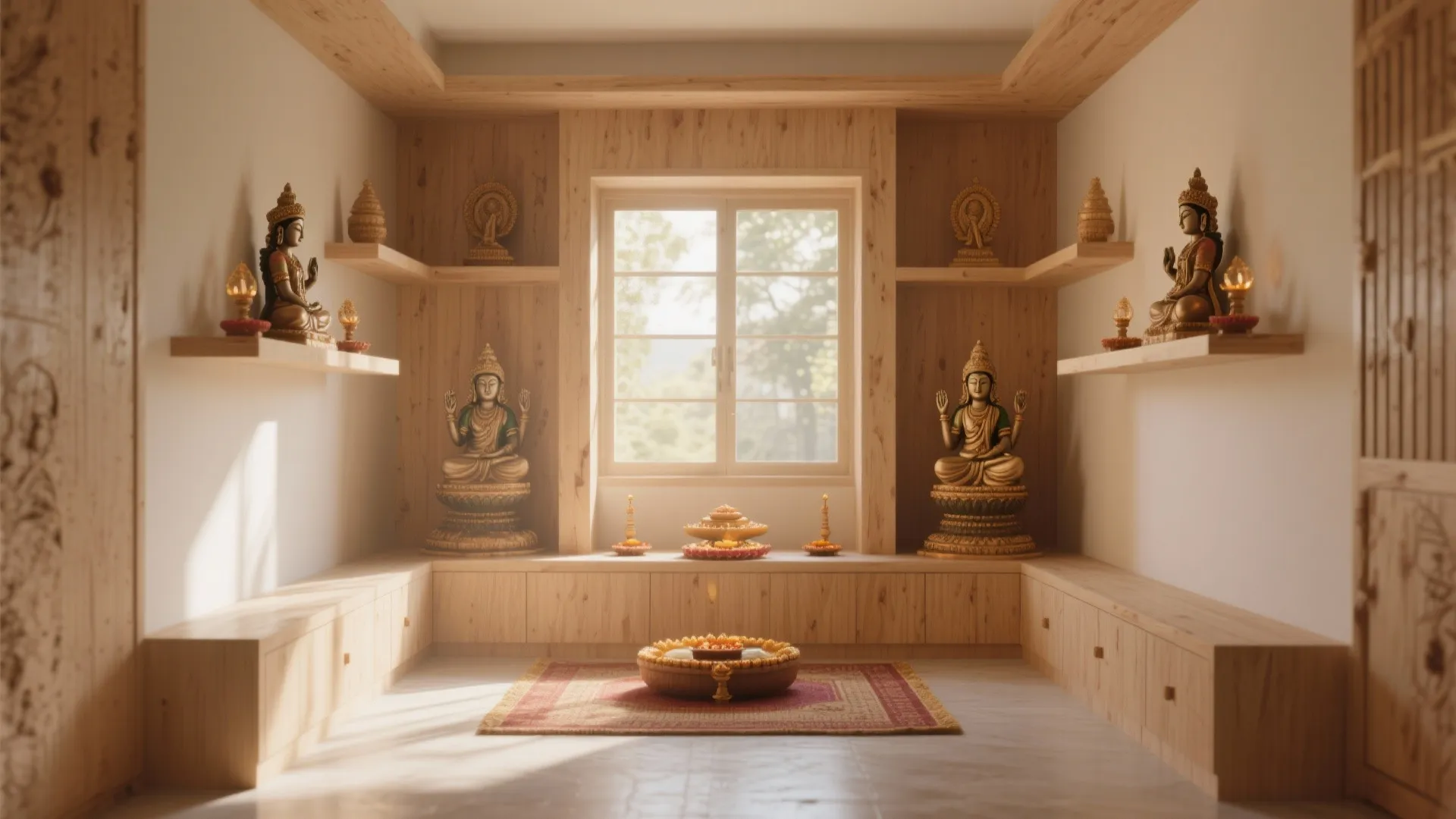 5 Pooja Room Plywood Design Ideas: Creative and Practical Pooja Room Plywood Designs for Small Spaces