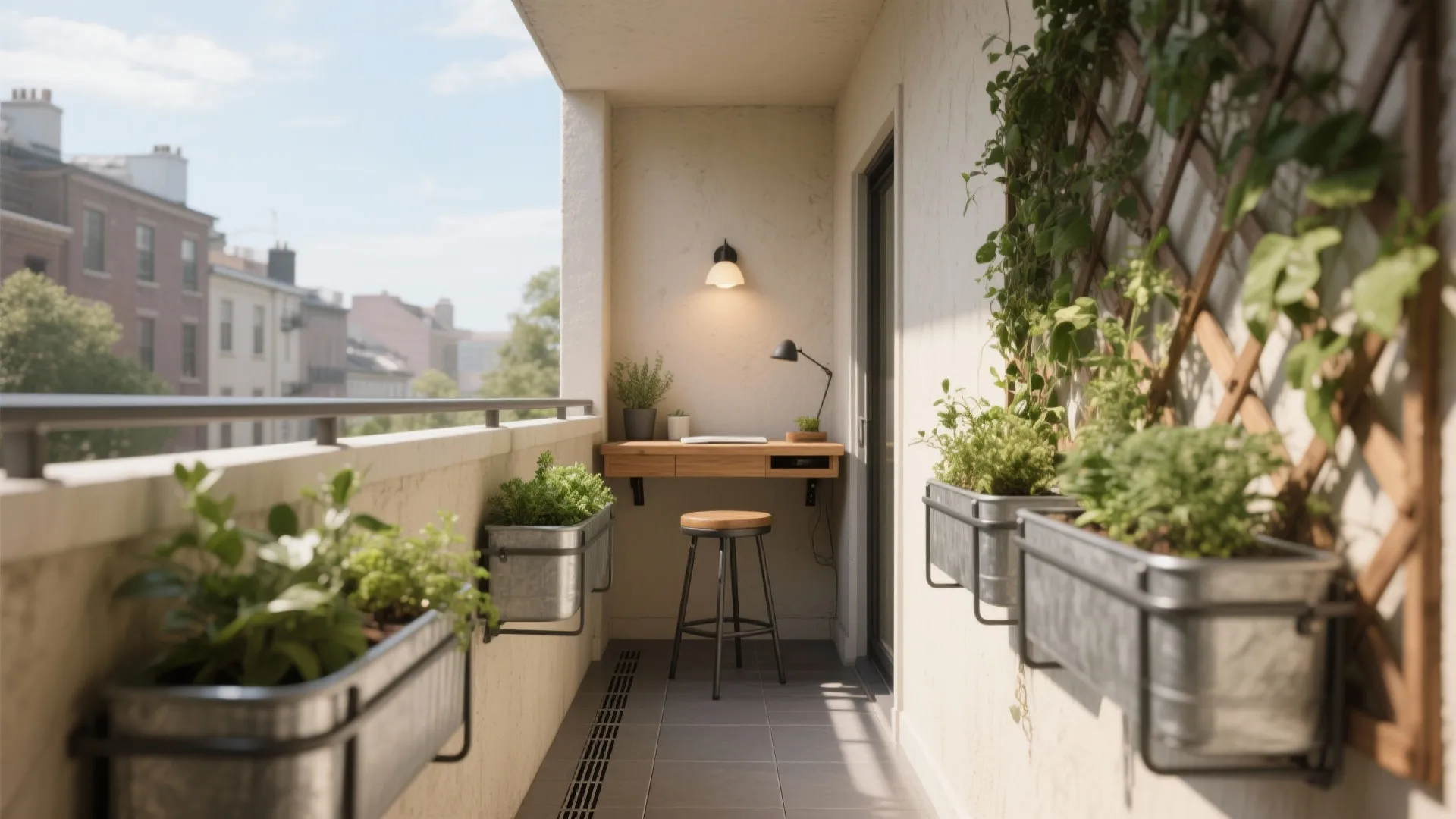 5) Pocket Balcony: Greenery, Laundry, or a Tiny Desk Nook