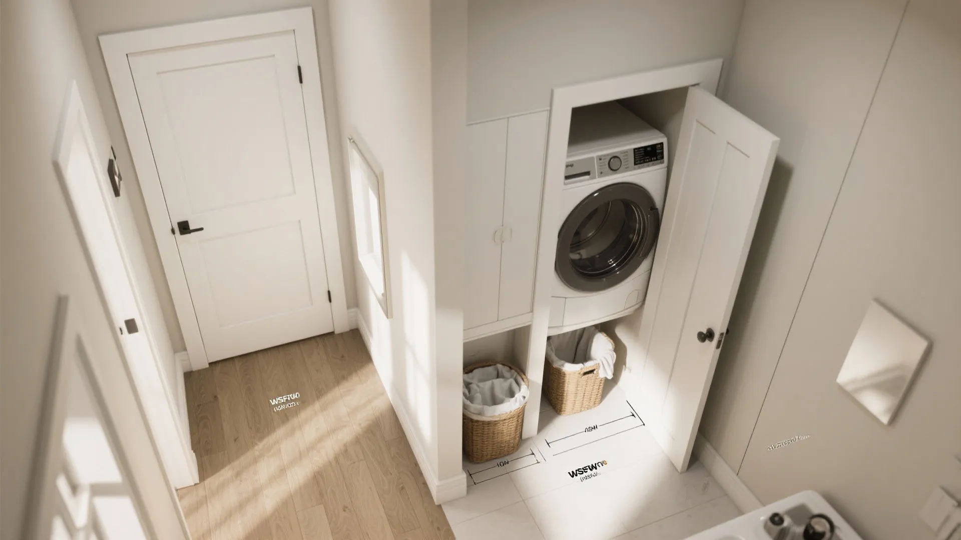 3. Pocket door or bi-fold to reclaim swing space