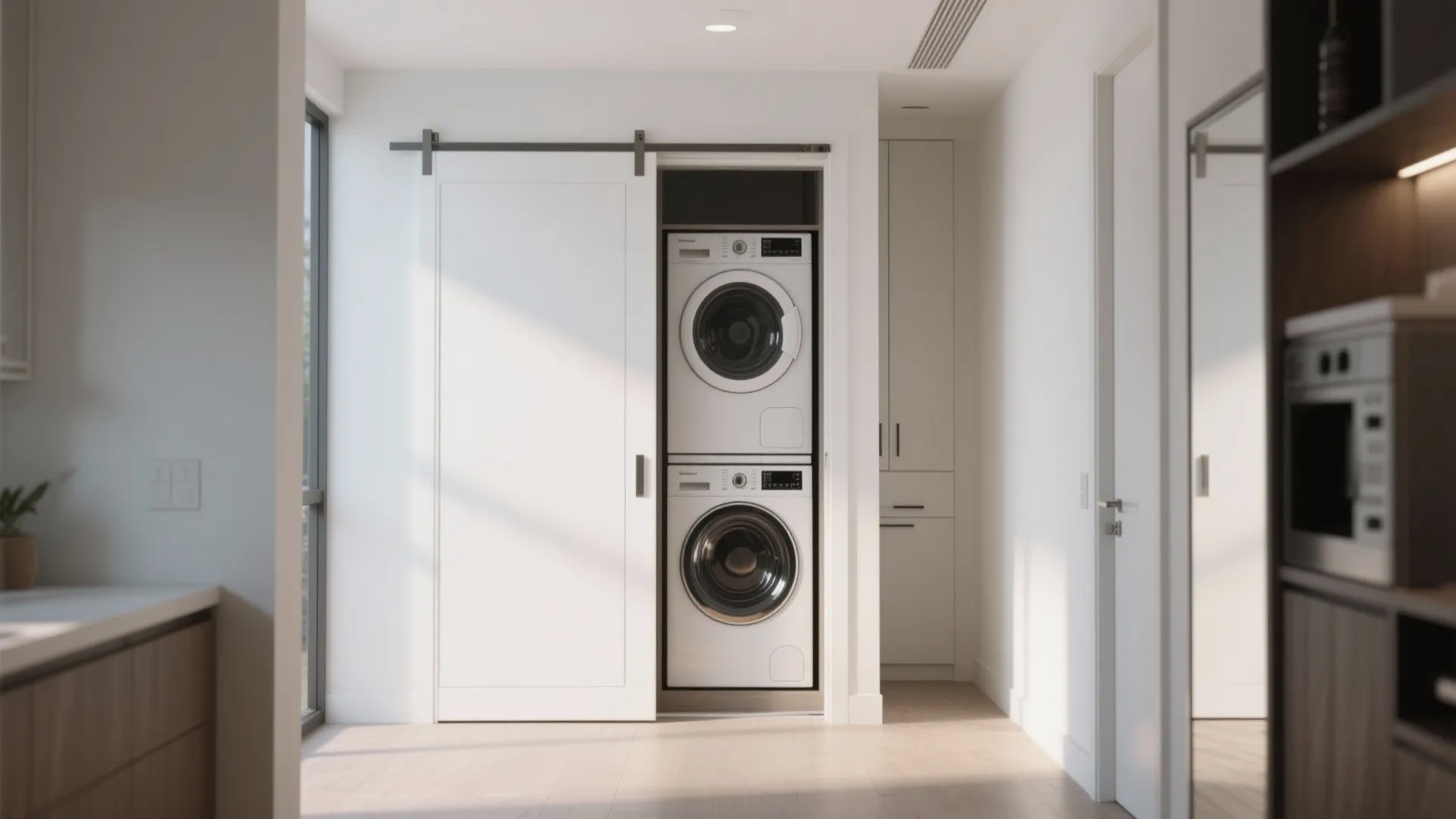 2. Pocket doors or bypass sliders for a clean look