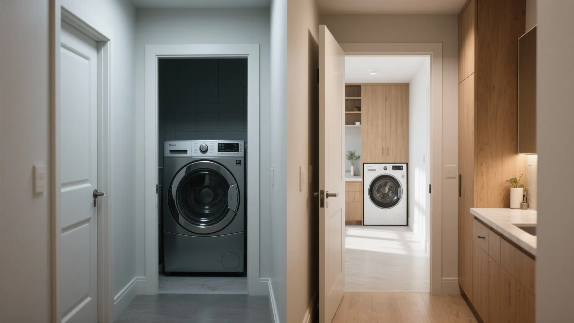 5. Pocket Doors, Compact Machines & Smart Layouts