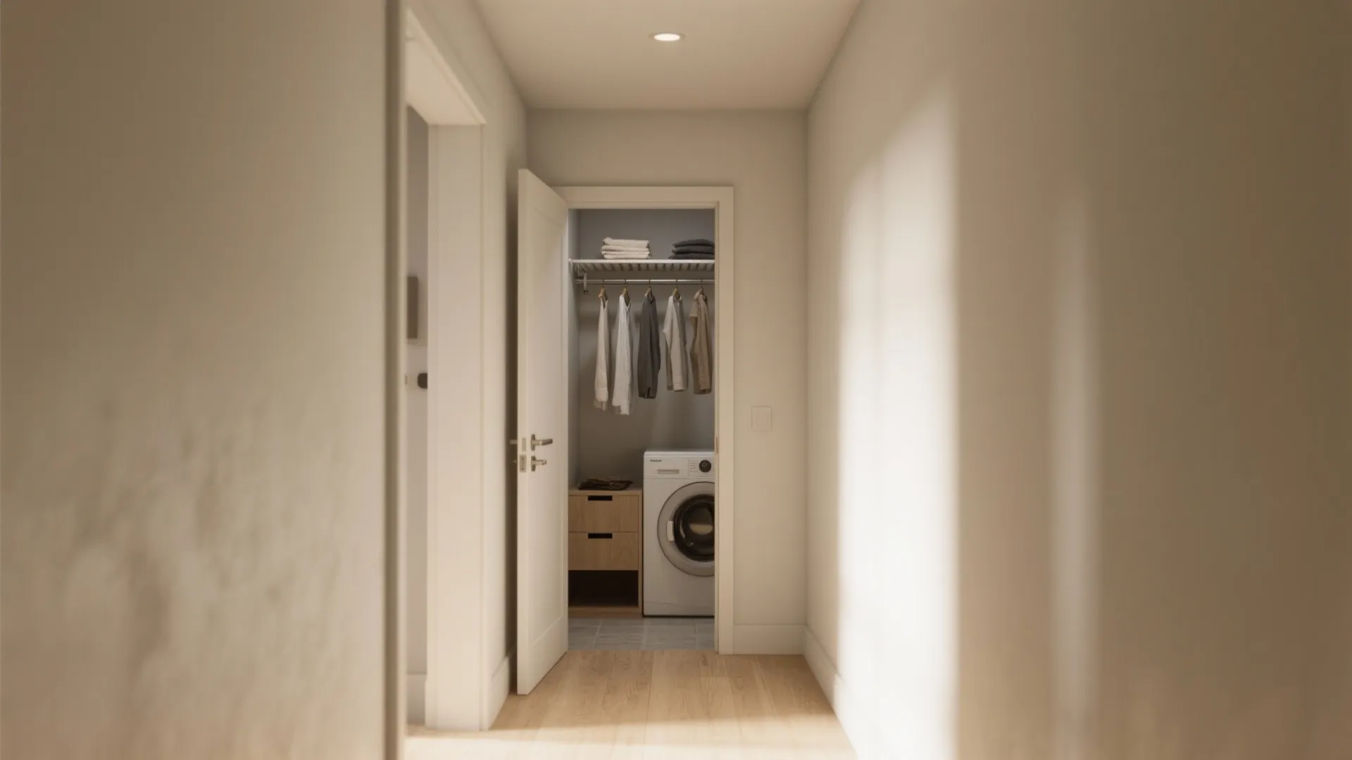 Pocket Door + Wall-Mounted Drying