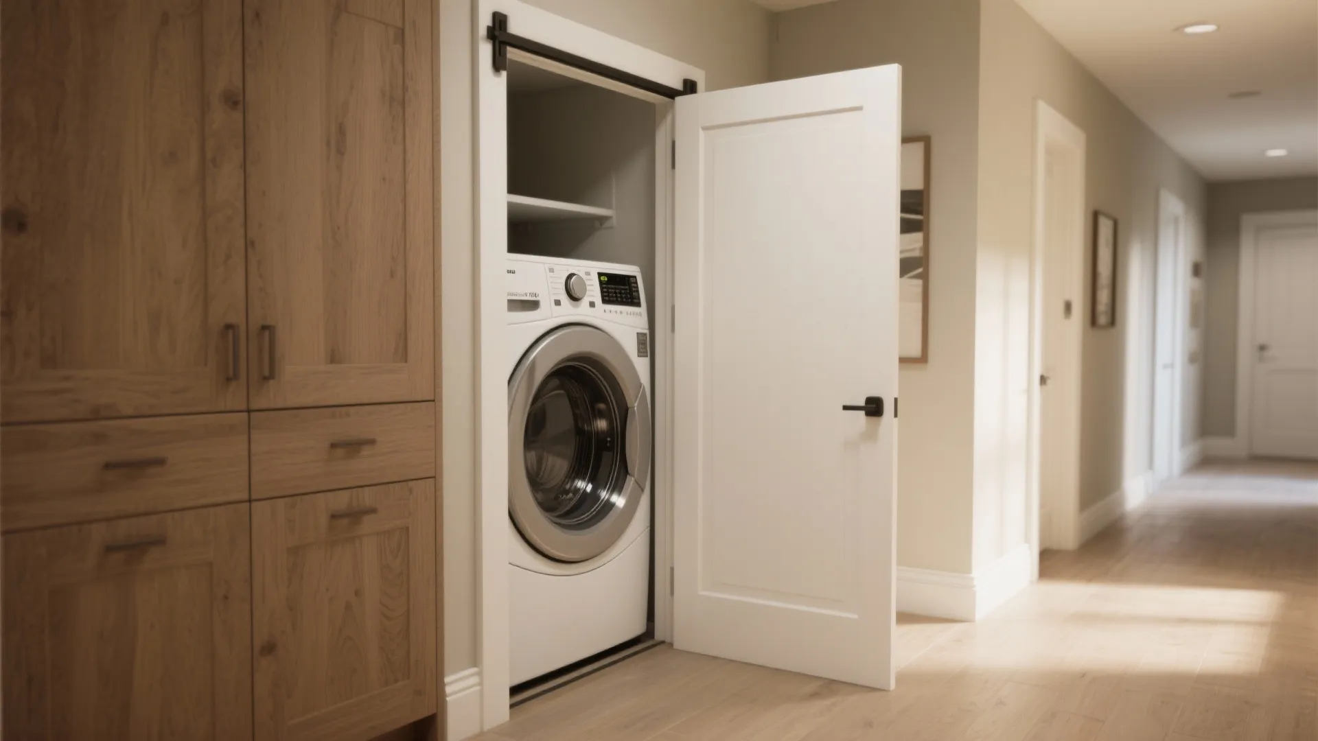 3. Pocket doors and sliding panels to save swing space