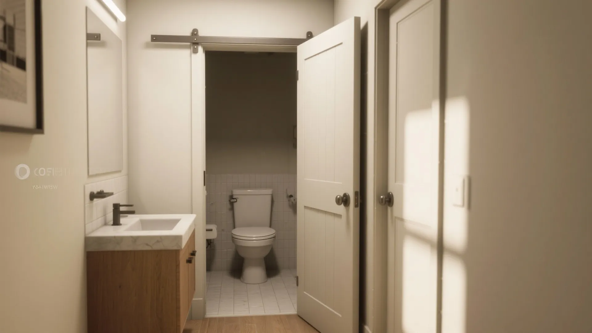 2. Use a pocket or sliding door