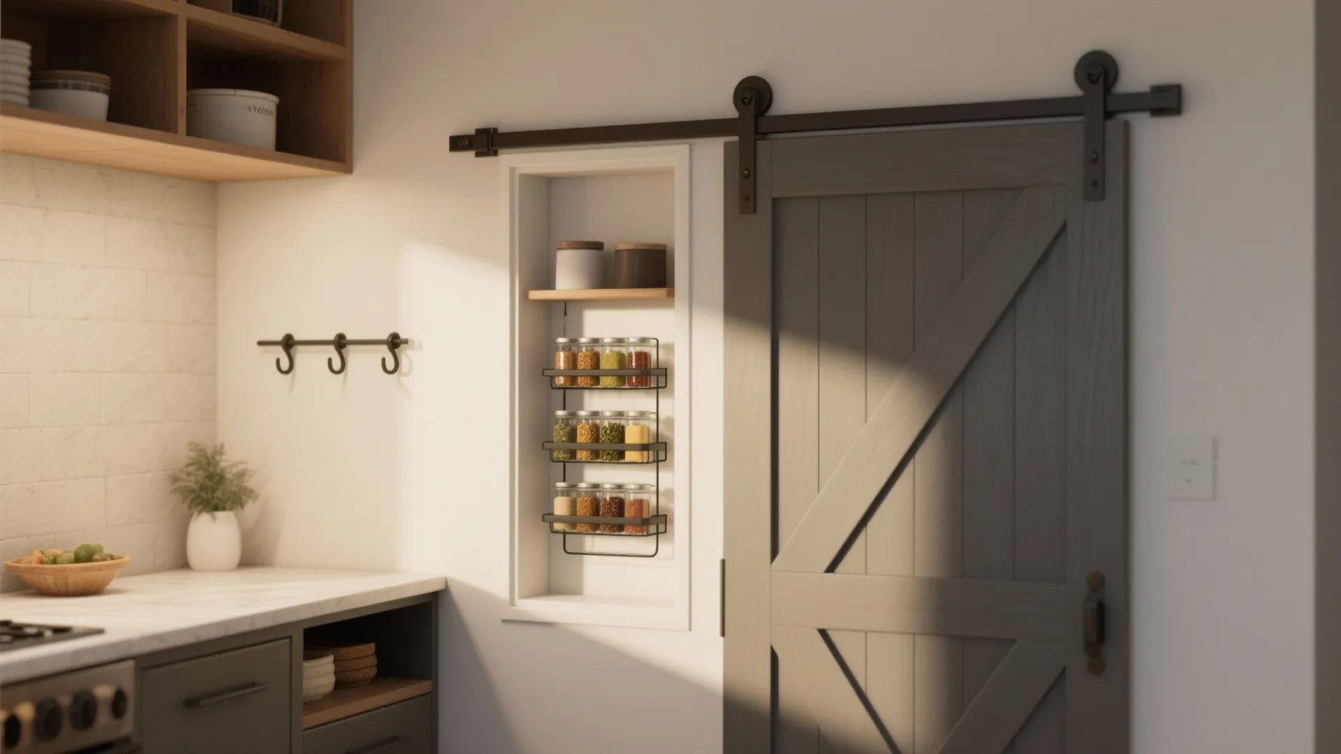 2. Swap swing doors for sliding or pocket doors