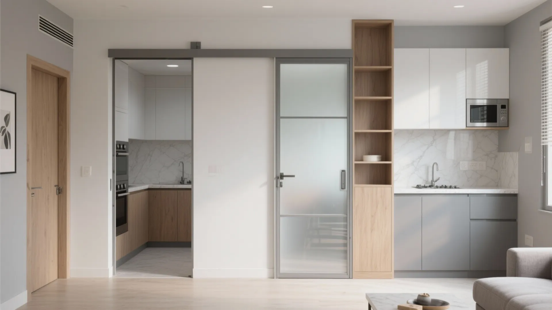 Sliding partitions and pocket doors