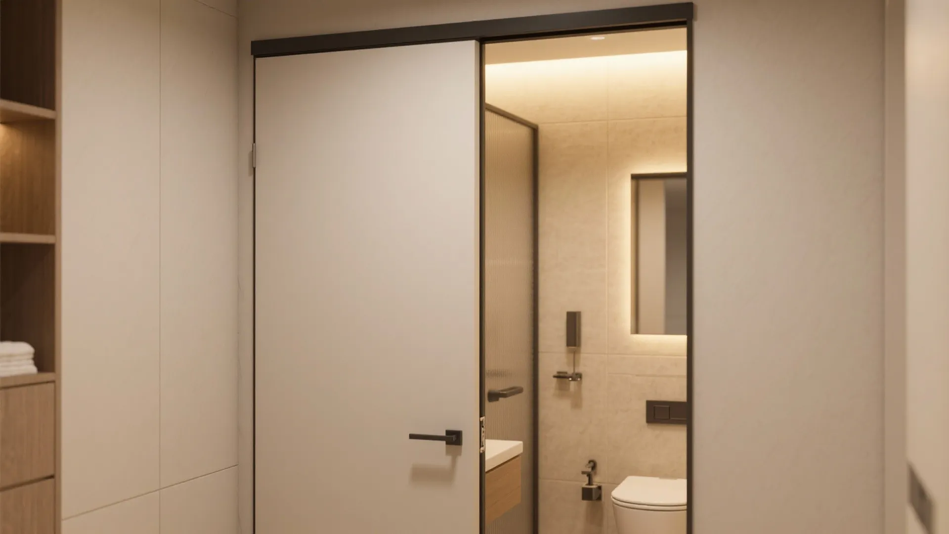 2. Pocket Doors for Bathrooms