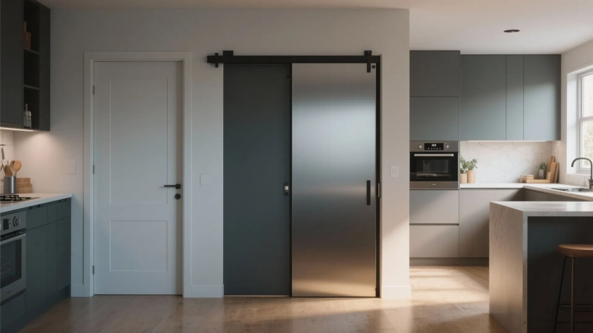 9. Pocket door access