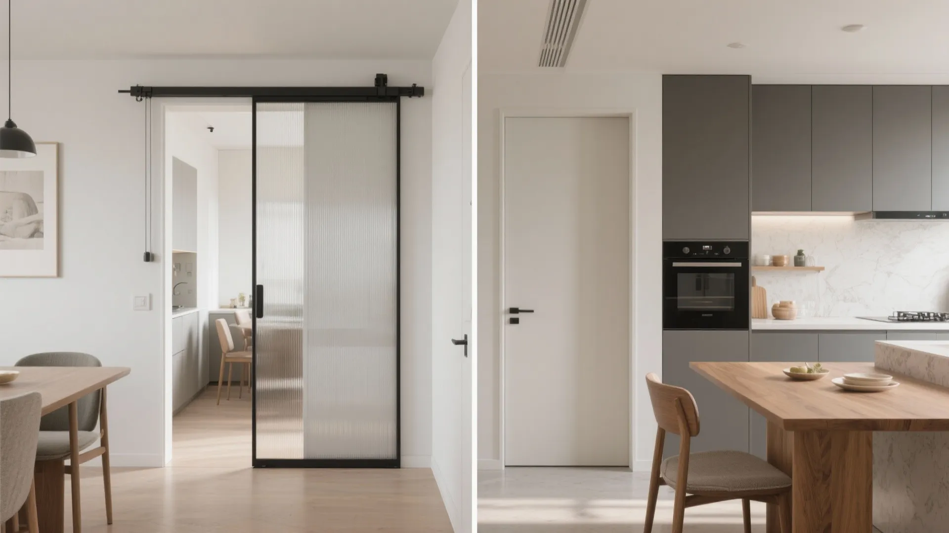 Sliding pocket doors that disappear