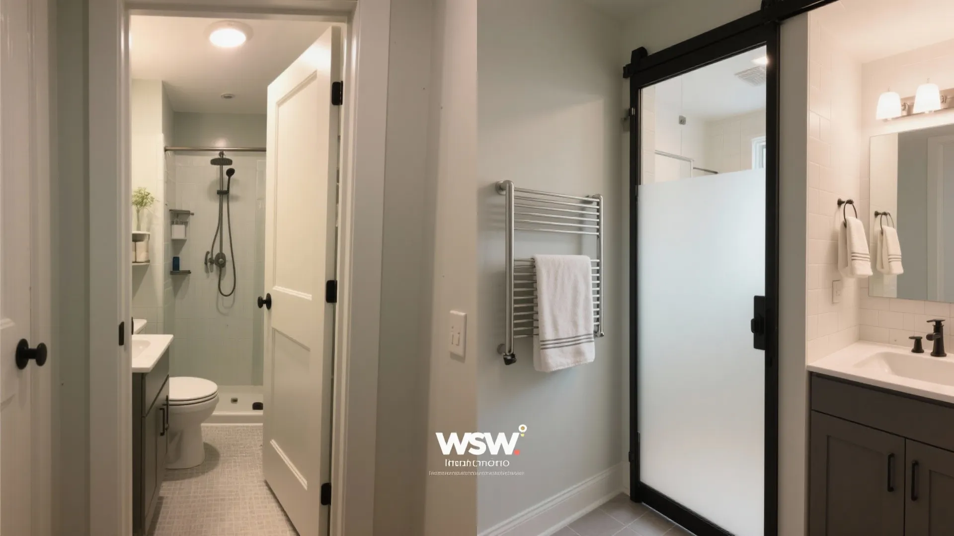 Sliding pocket door to reclaim floor area