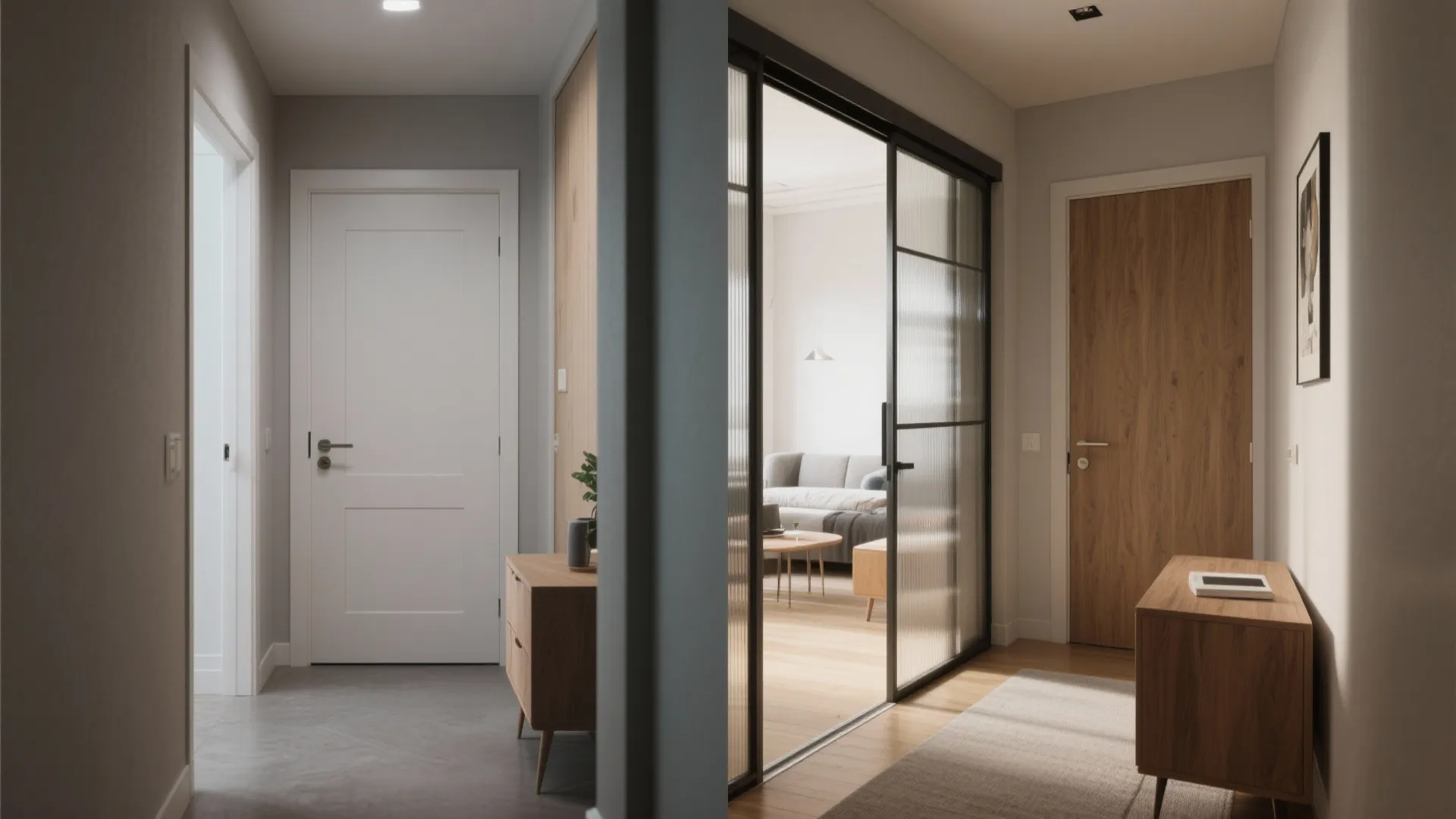 Sliding doors and pocket partitions