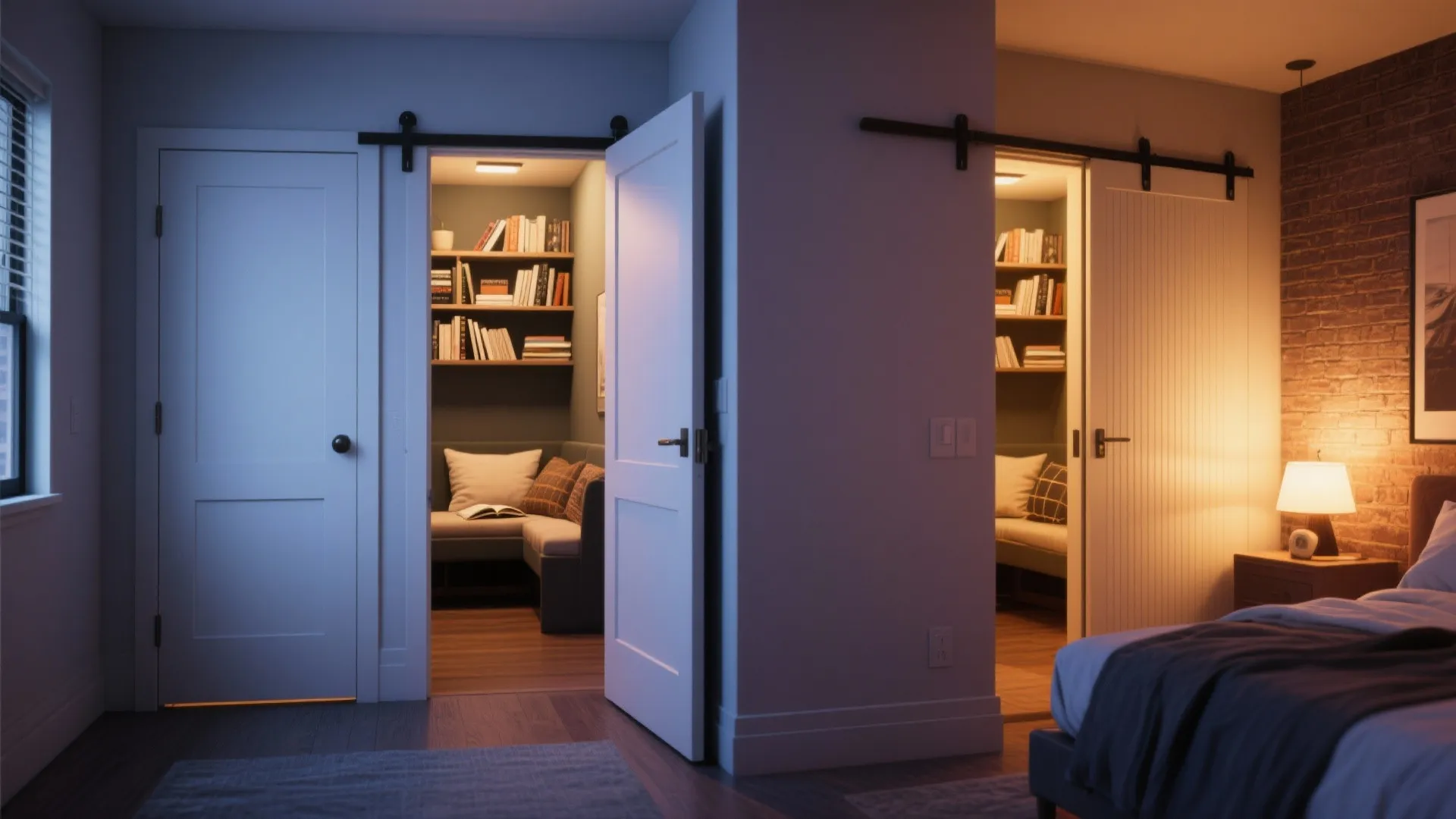 4. Use sliding or pocket doors when space is tight