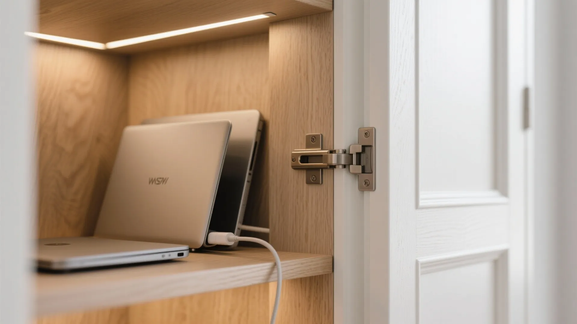 Minimalist storage that disappears into the wall