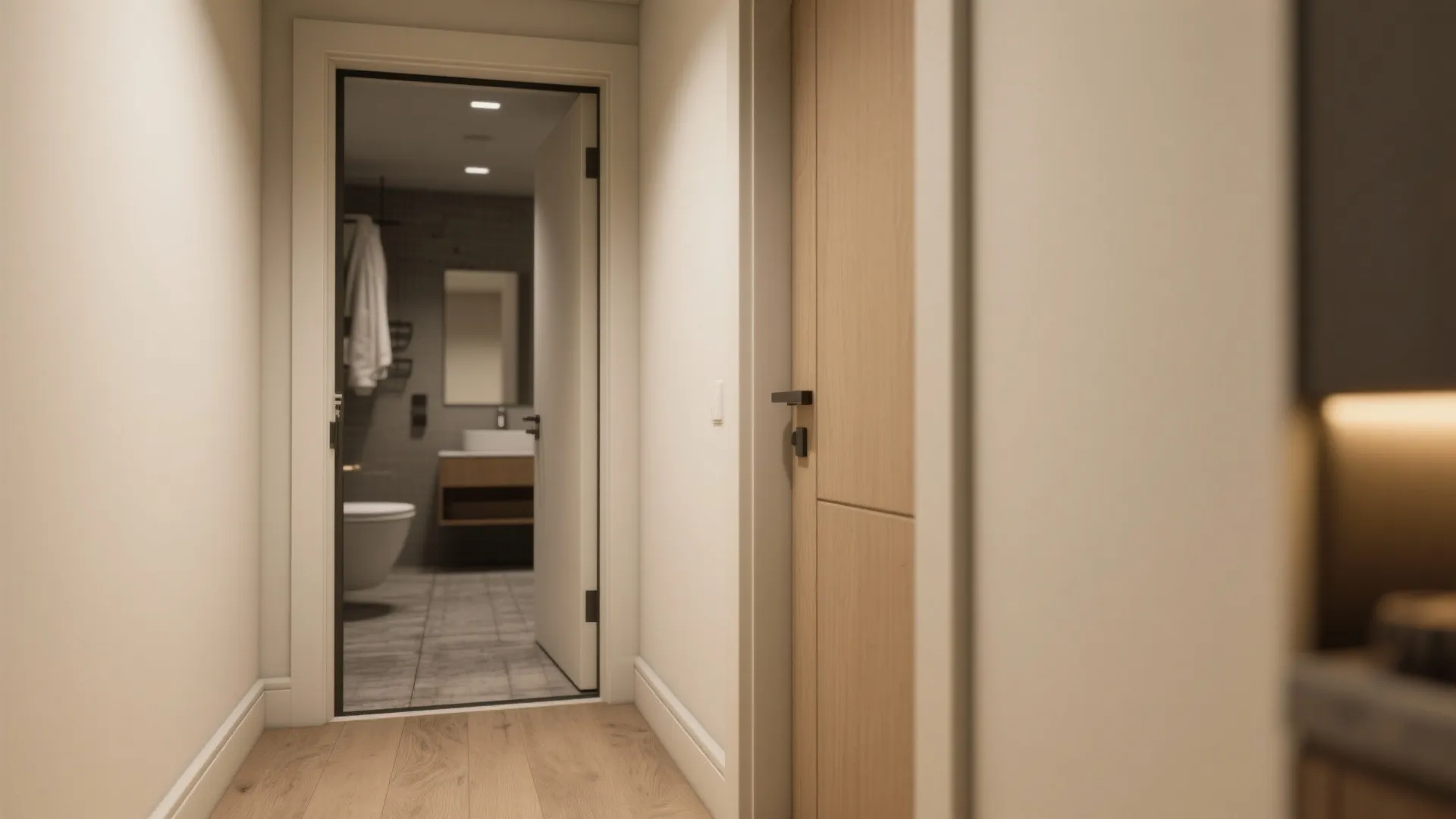 2. Pocket doors and strategic swing choices