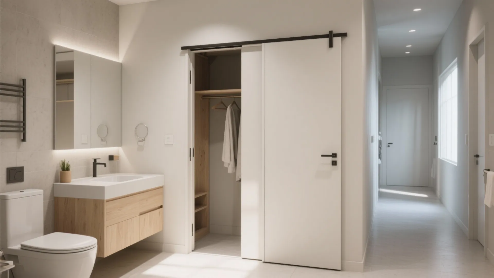 2. Pocket Door to Open the Flow