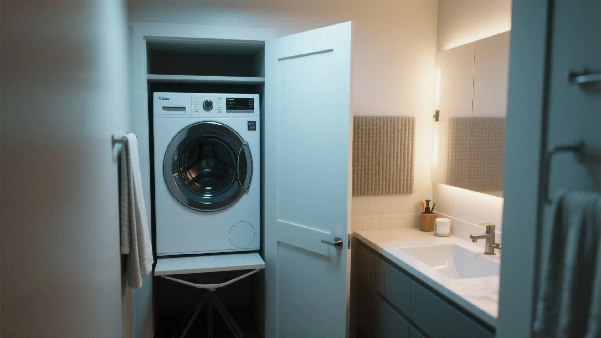 2. Pocket Door + Closet Laundry Nook