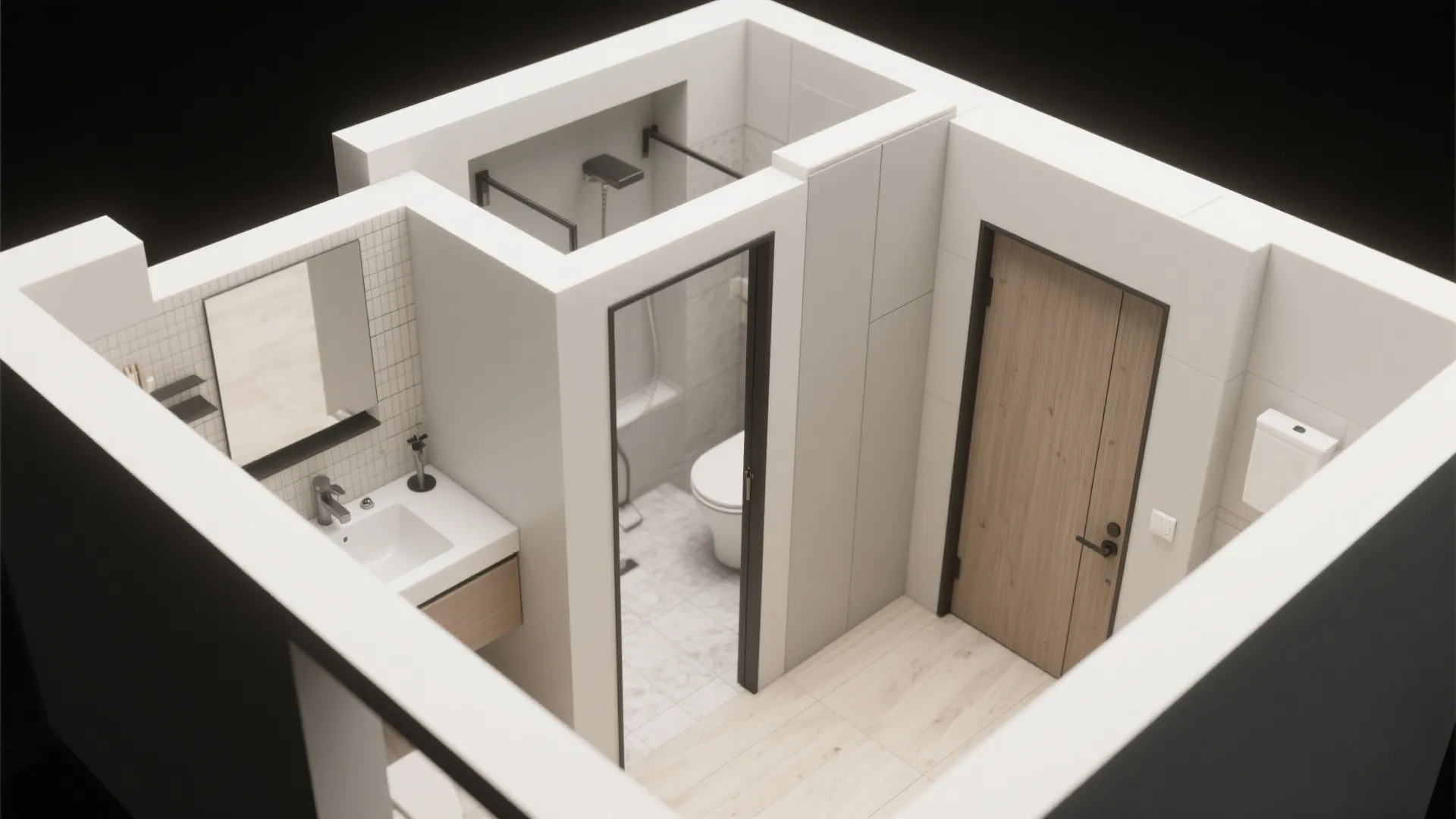 6. Pocket Door Instead of Swing