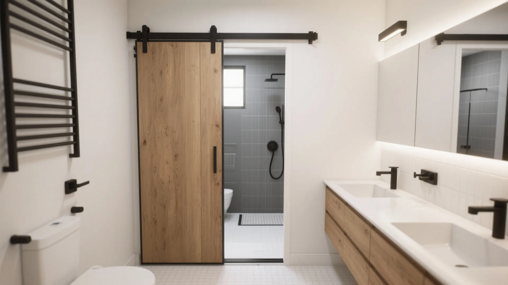Sliding Pocket Door for Micro Bathrooms
