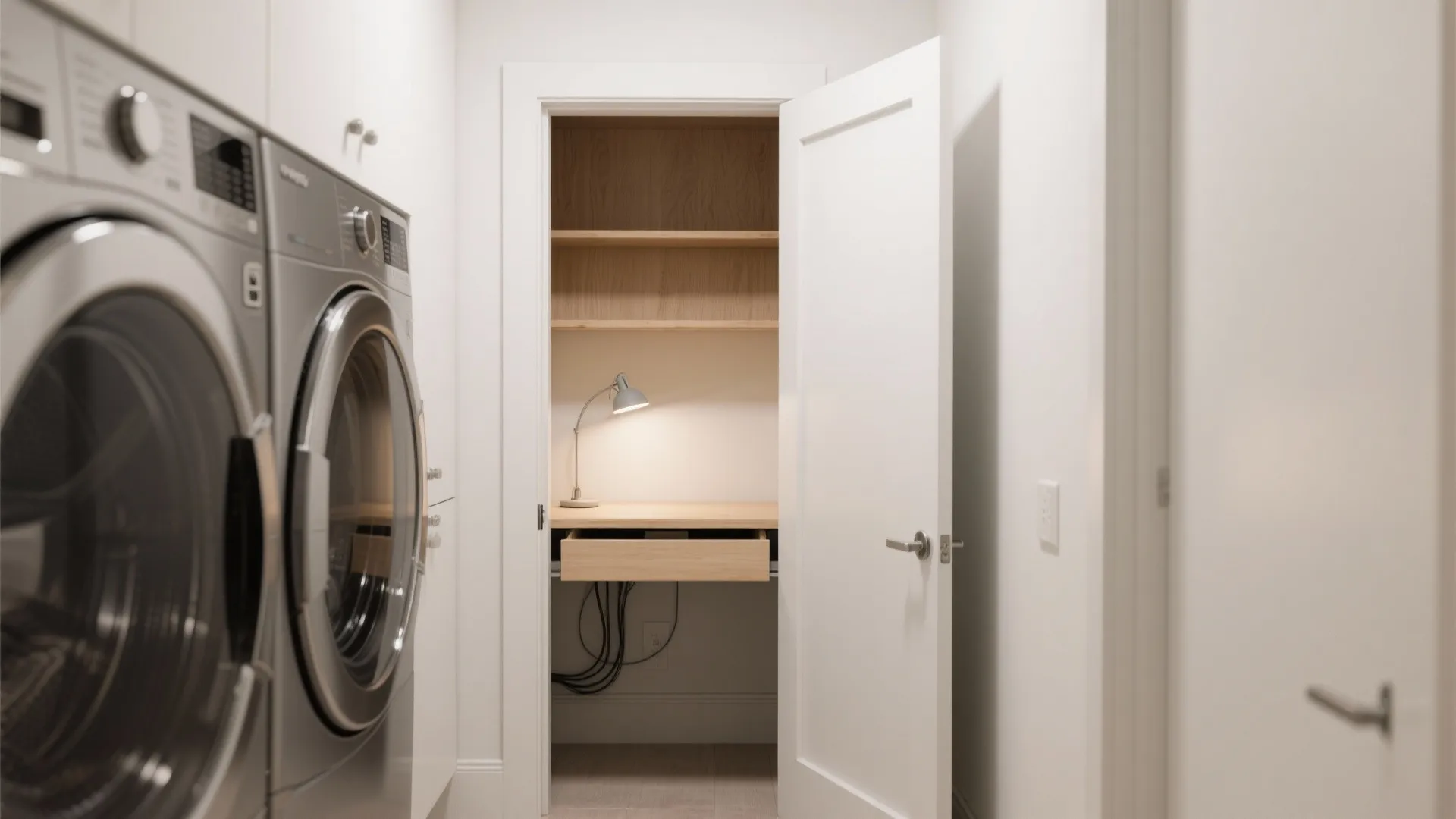 2) Pocket-Door Niche with Slide-Out Work Surface