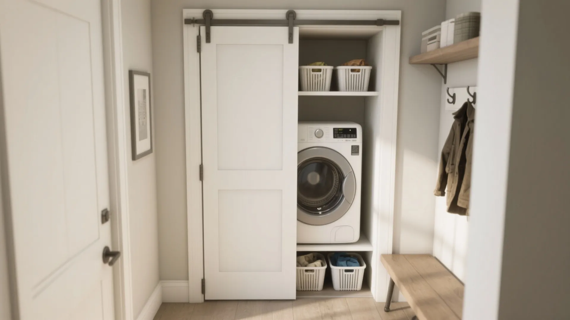 3. Pocket Doors and Nooks: Hide the Mess, Keep the Function