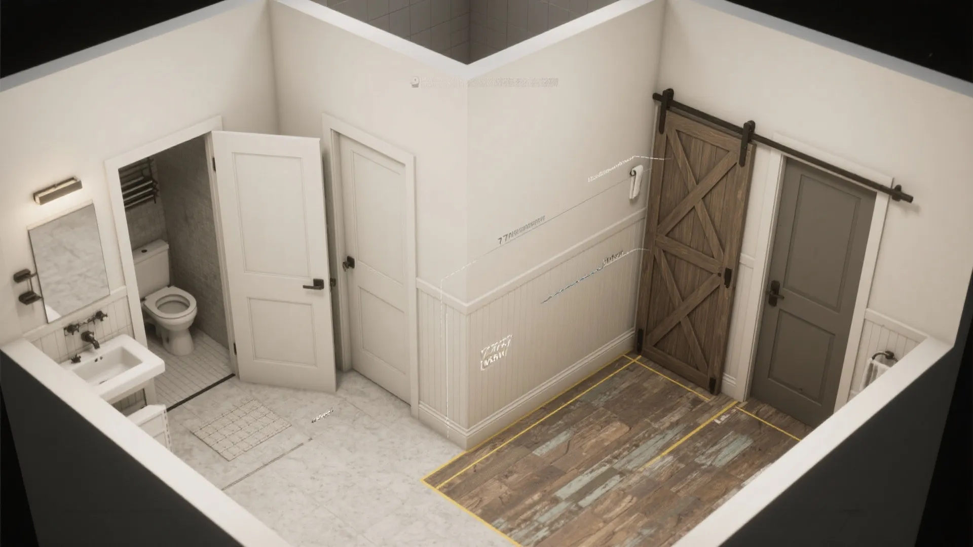 4. Pocket door and smart swing planning