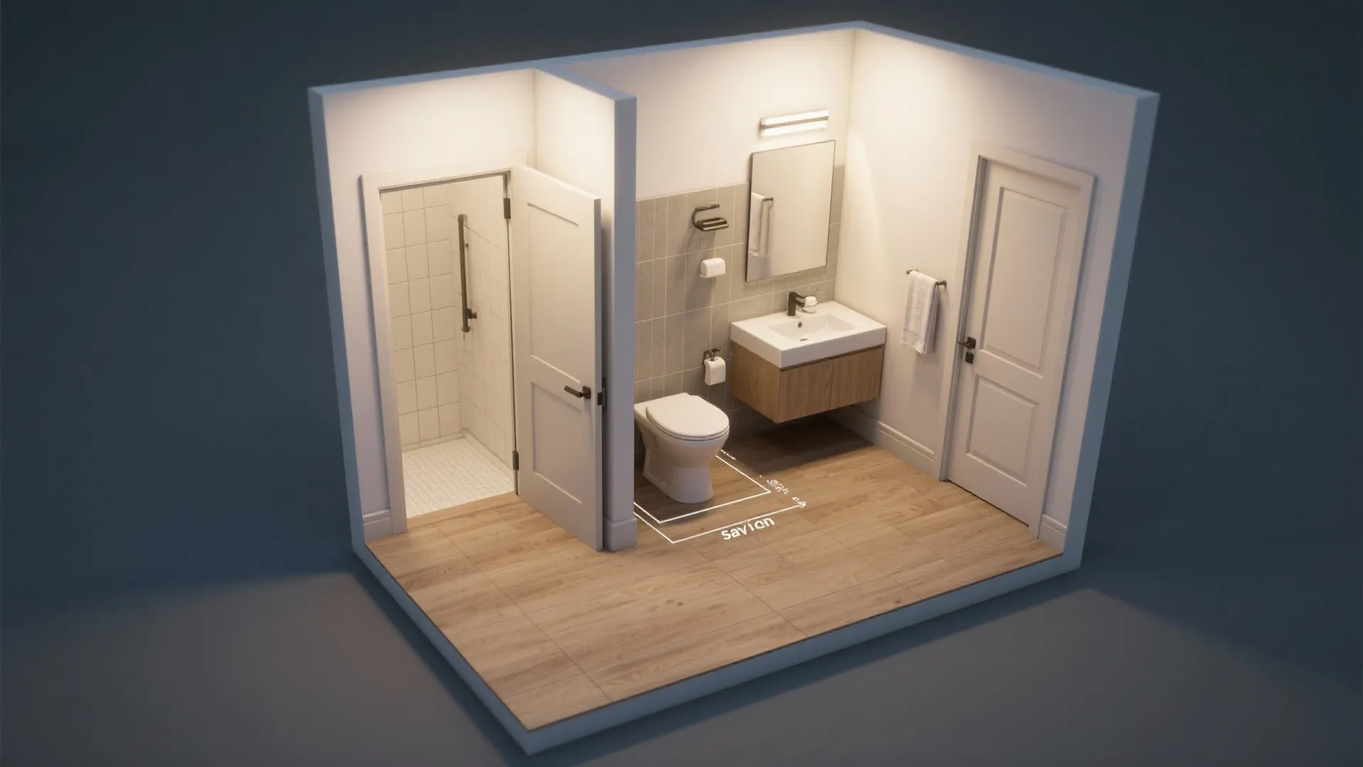 4. Pocket door or clever swing fixes