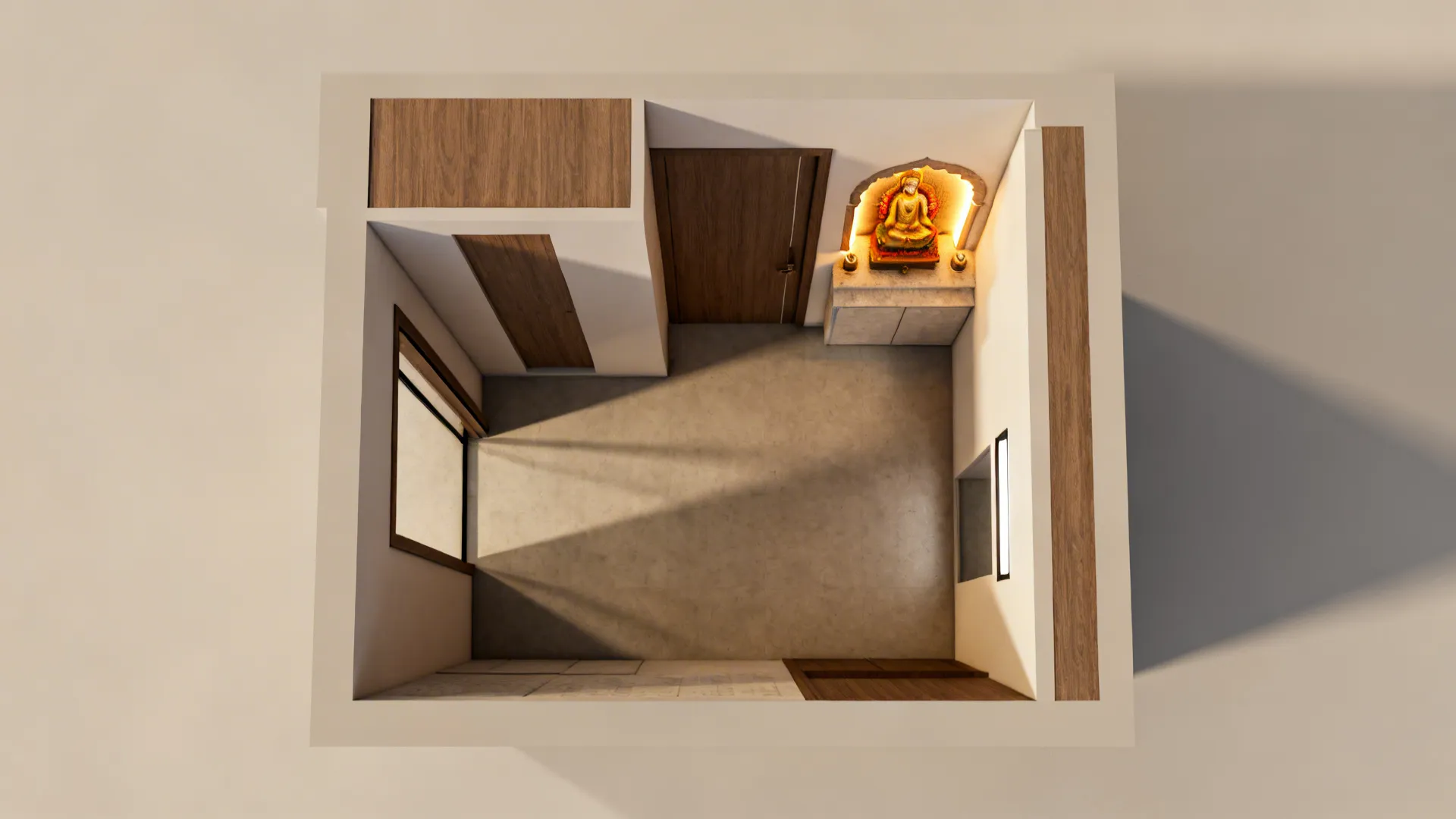 5) Clean-lined Sliding Door in Veneered Solid Core