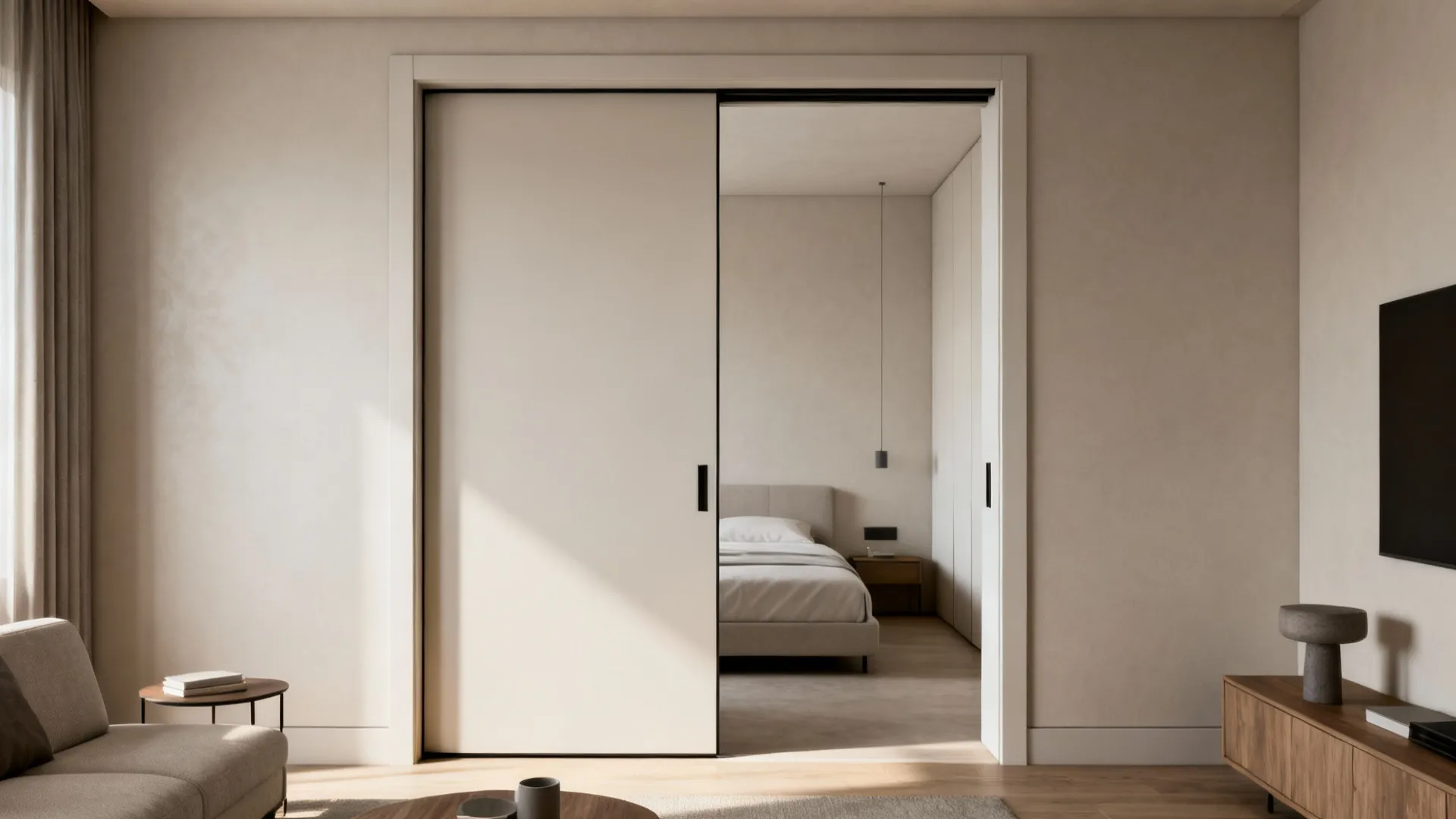 3. Pocket Sliding Doors to Save Every Inch