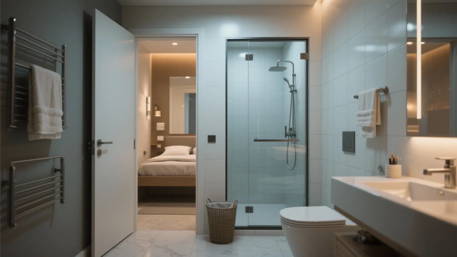 2. Pocket doors and sliding shower screens