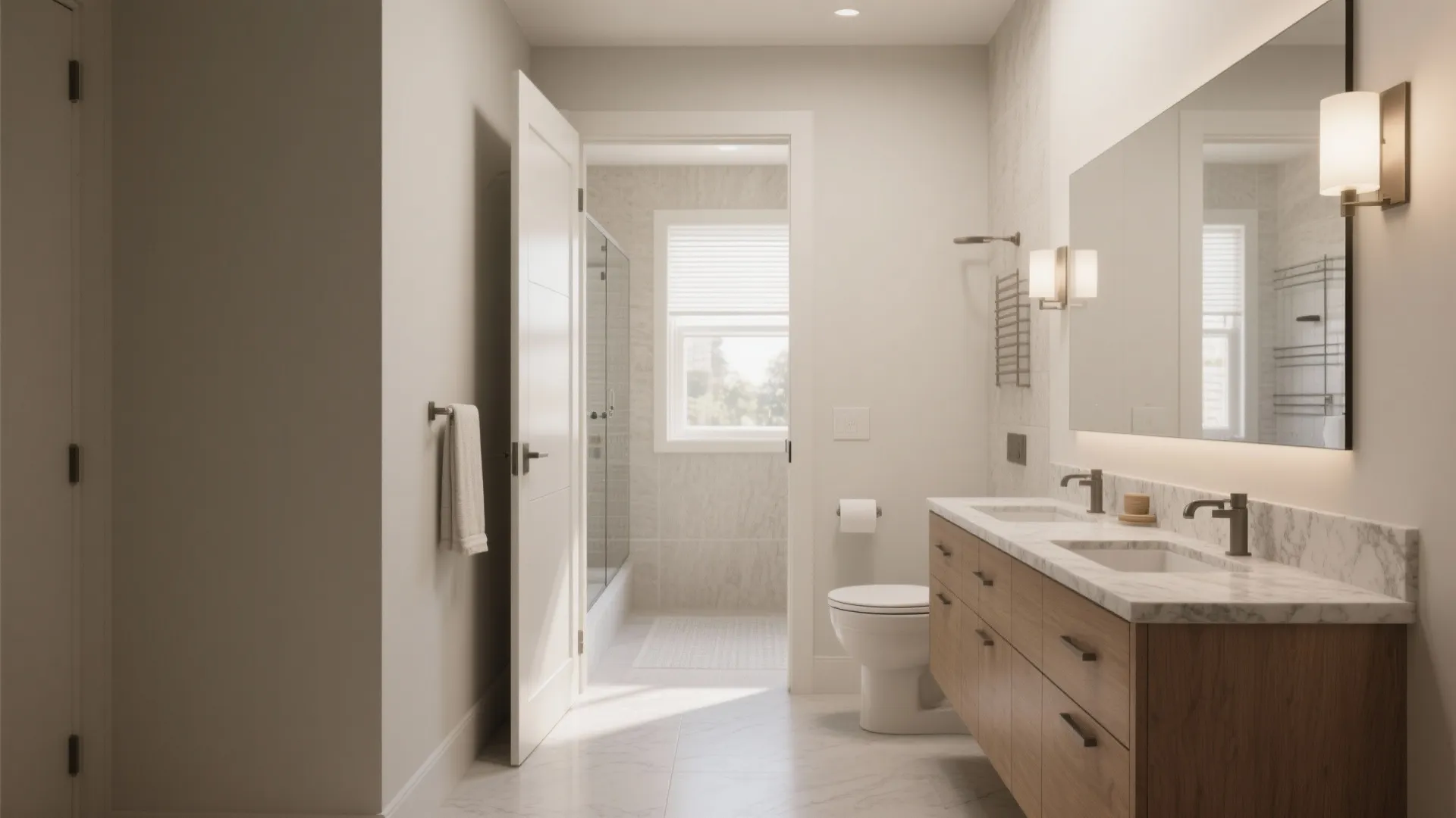 1. Pocket Door for Maximum Floor Space