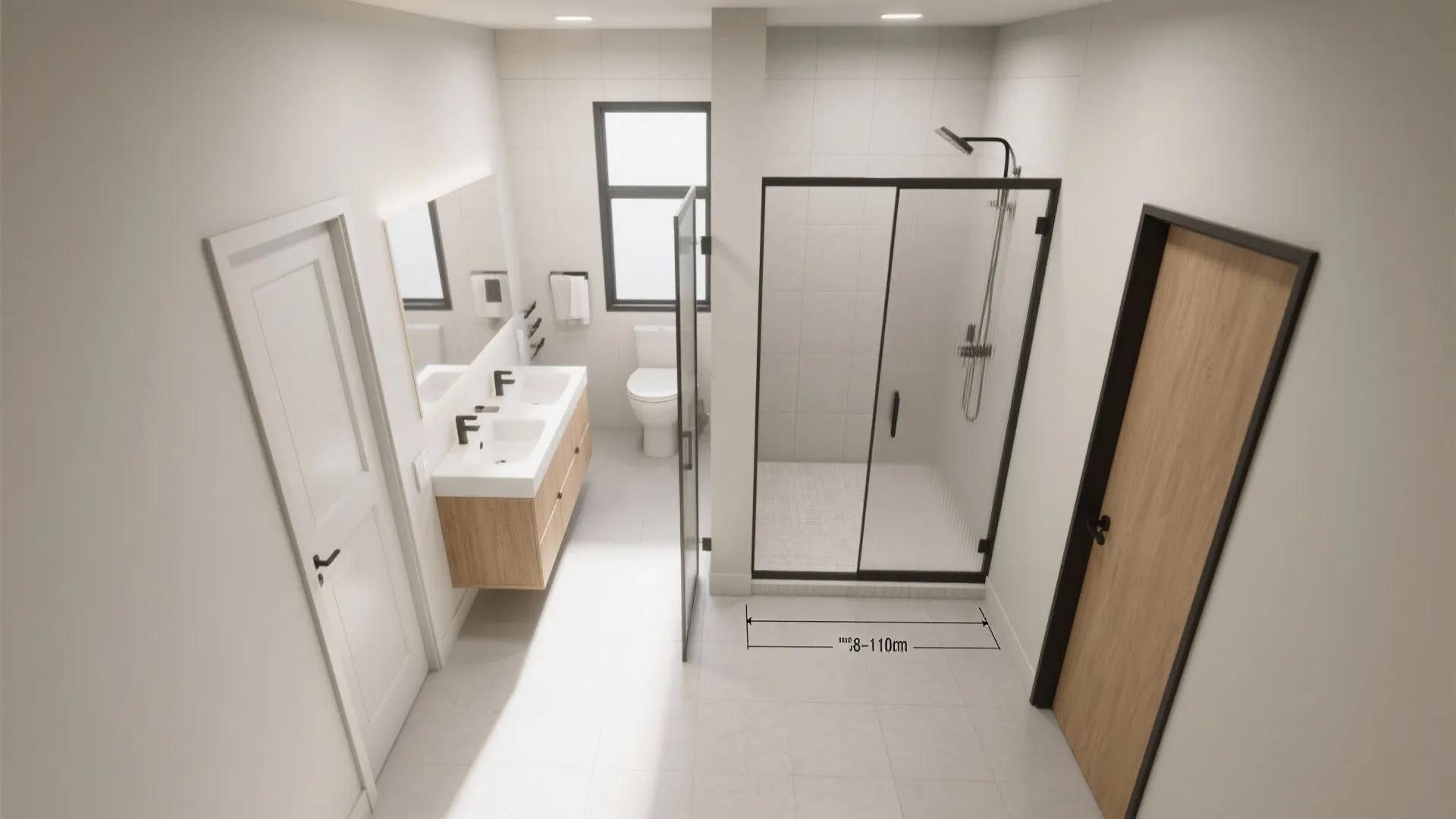 Pocket or sliding door for friction-free circulation