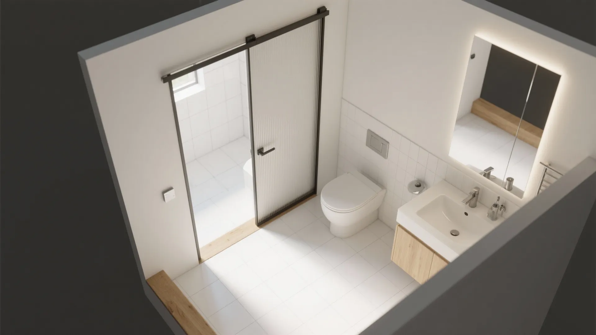 Sliding Pocket Door to Reclaim Floor Space