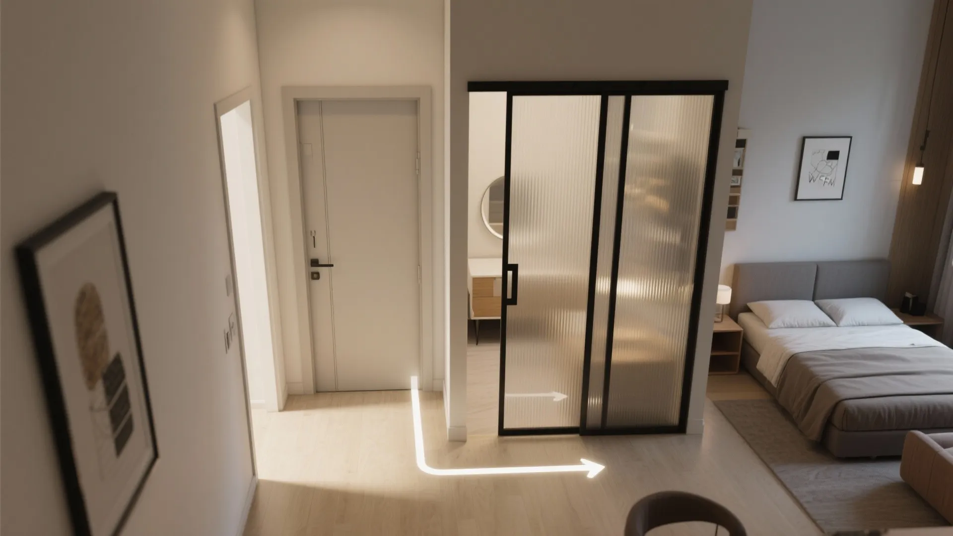 Sliding, folding, and glass partitions for flexible privacy