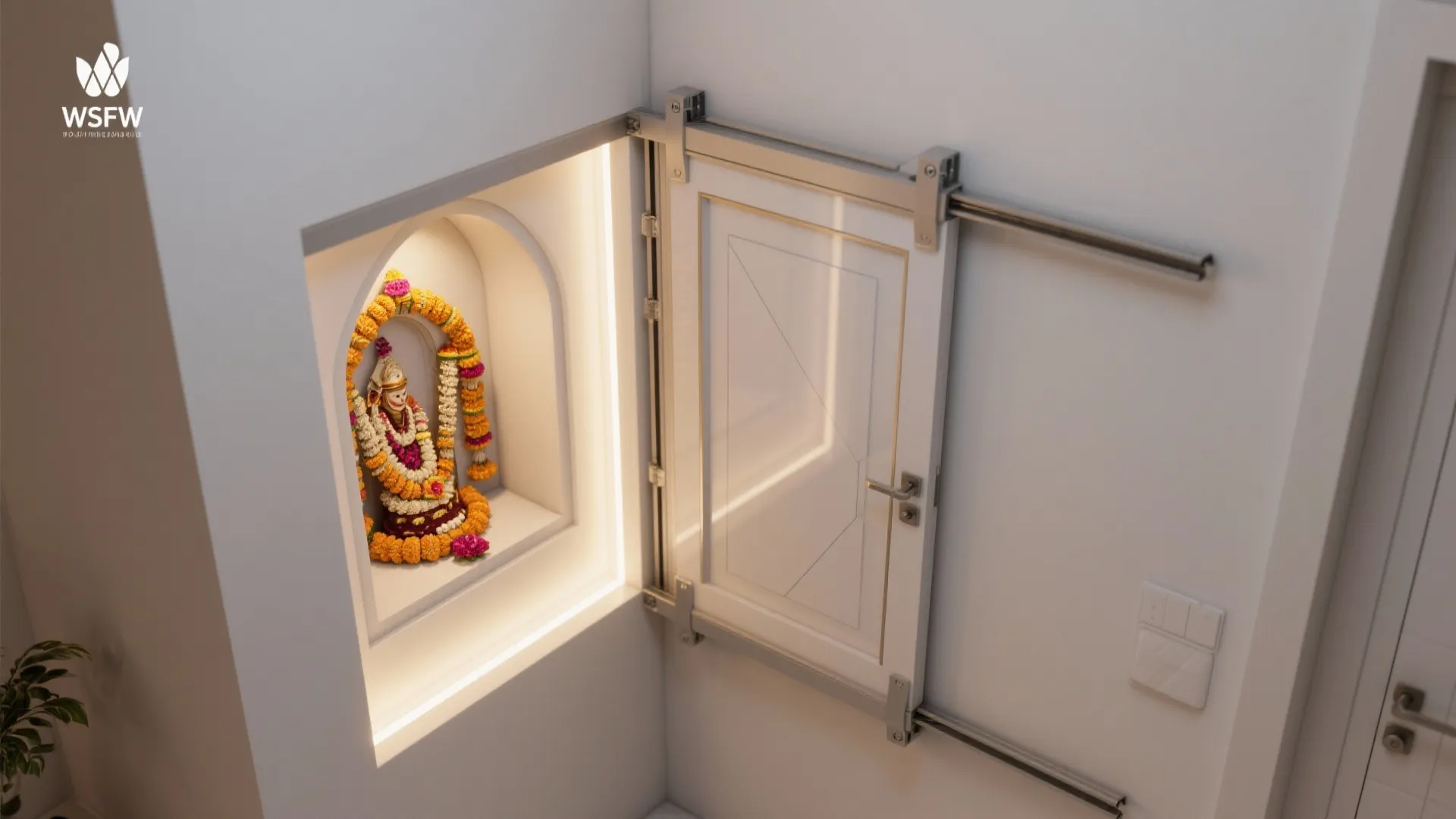 Sliding Pocket Door with Reverse-CNC Acrylic