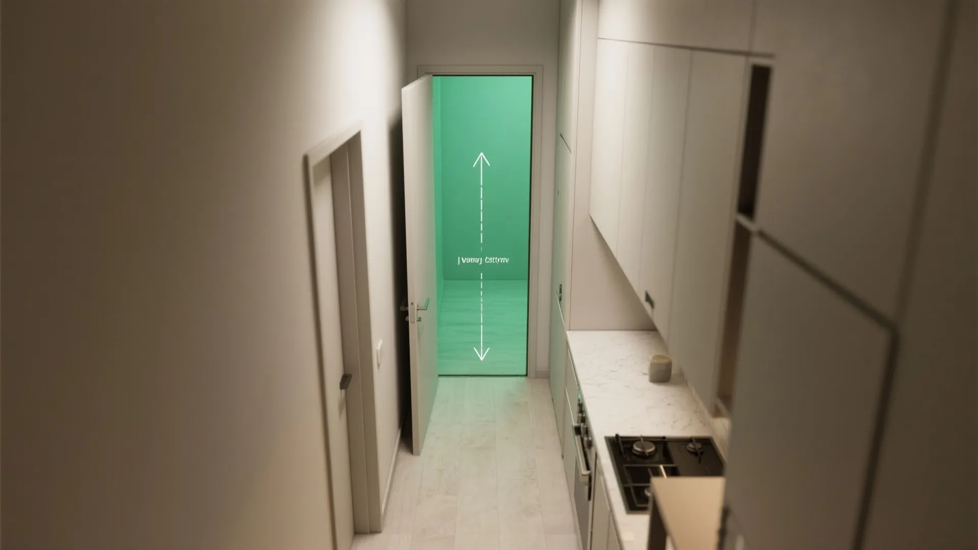 Pocket Door in a Color-Blocked Portal