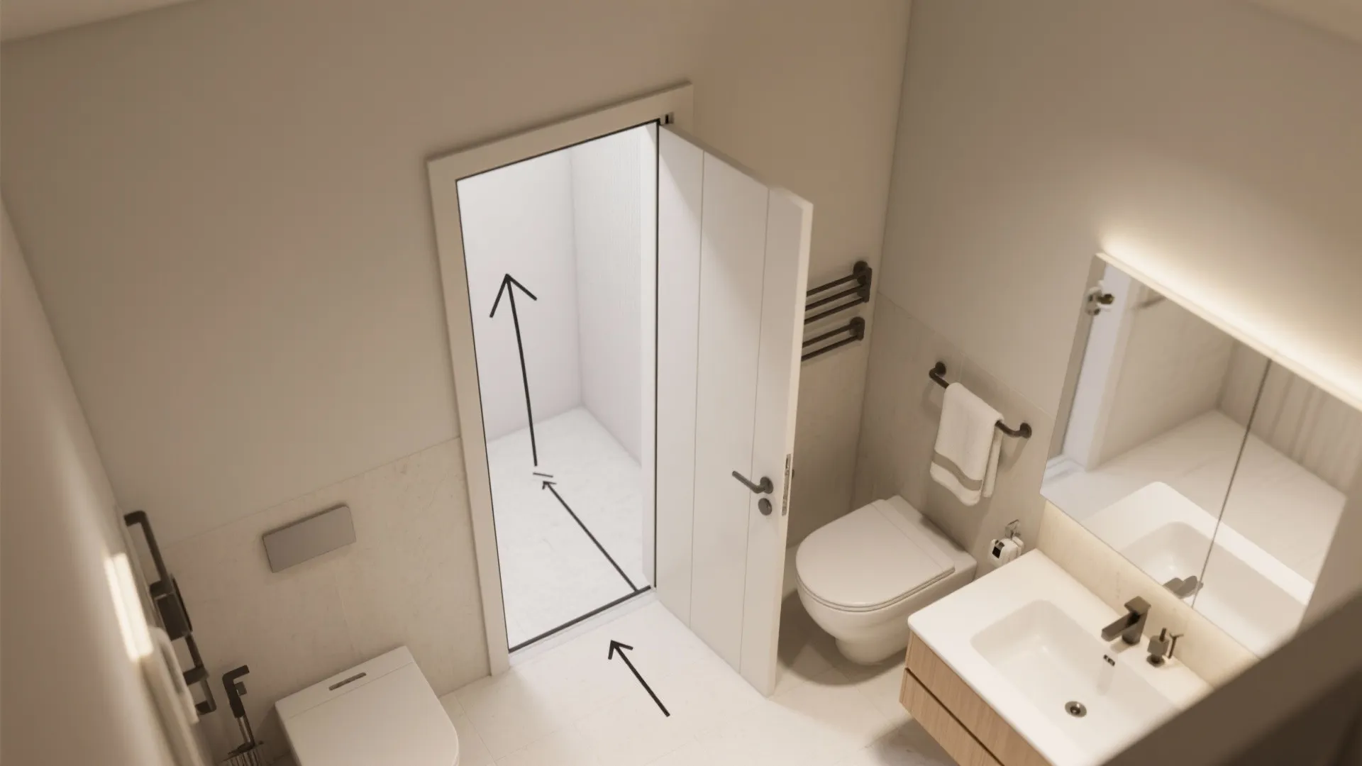 Pocket Door to Reclaim Circulation Space