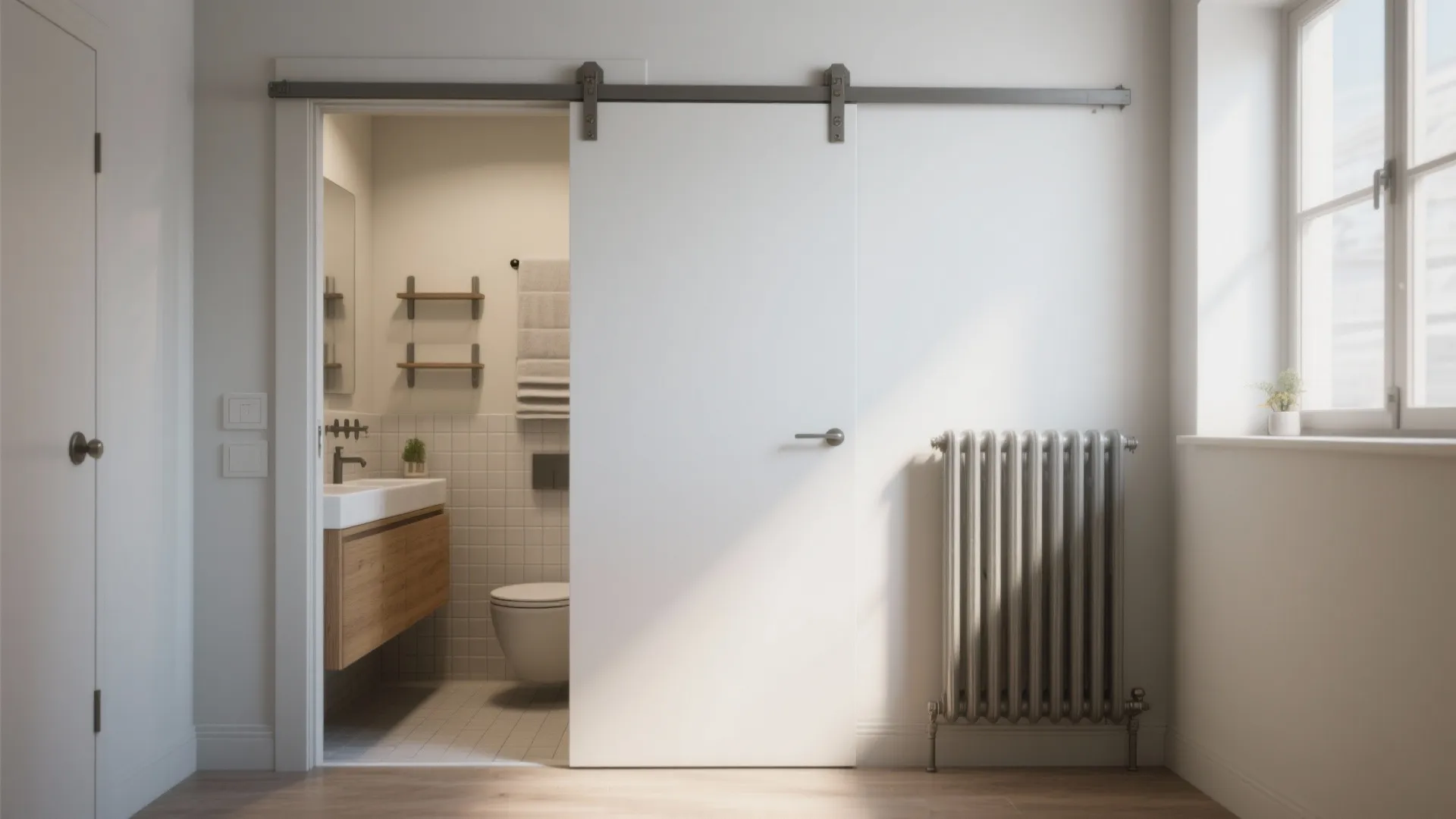 4. Pocket doors and inward clever swing