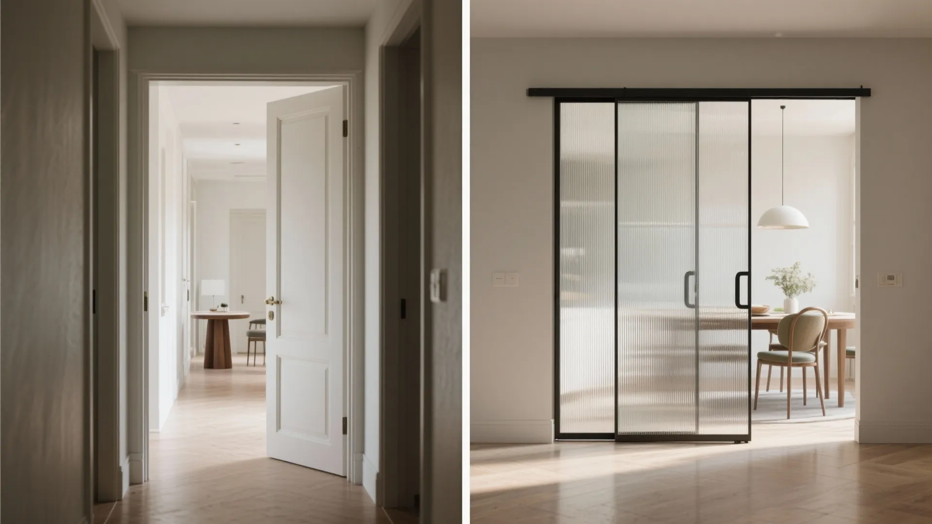 Frameless Glass Pocket Doors for Flexible Separation