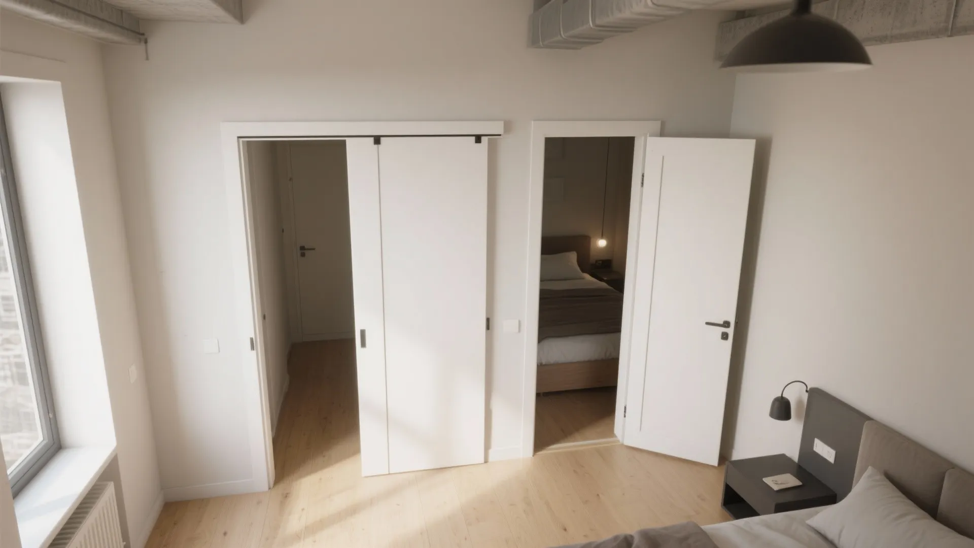 2. Pocket Double Doors for Zero Swing