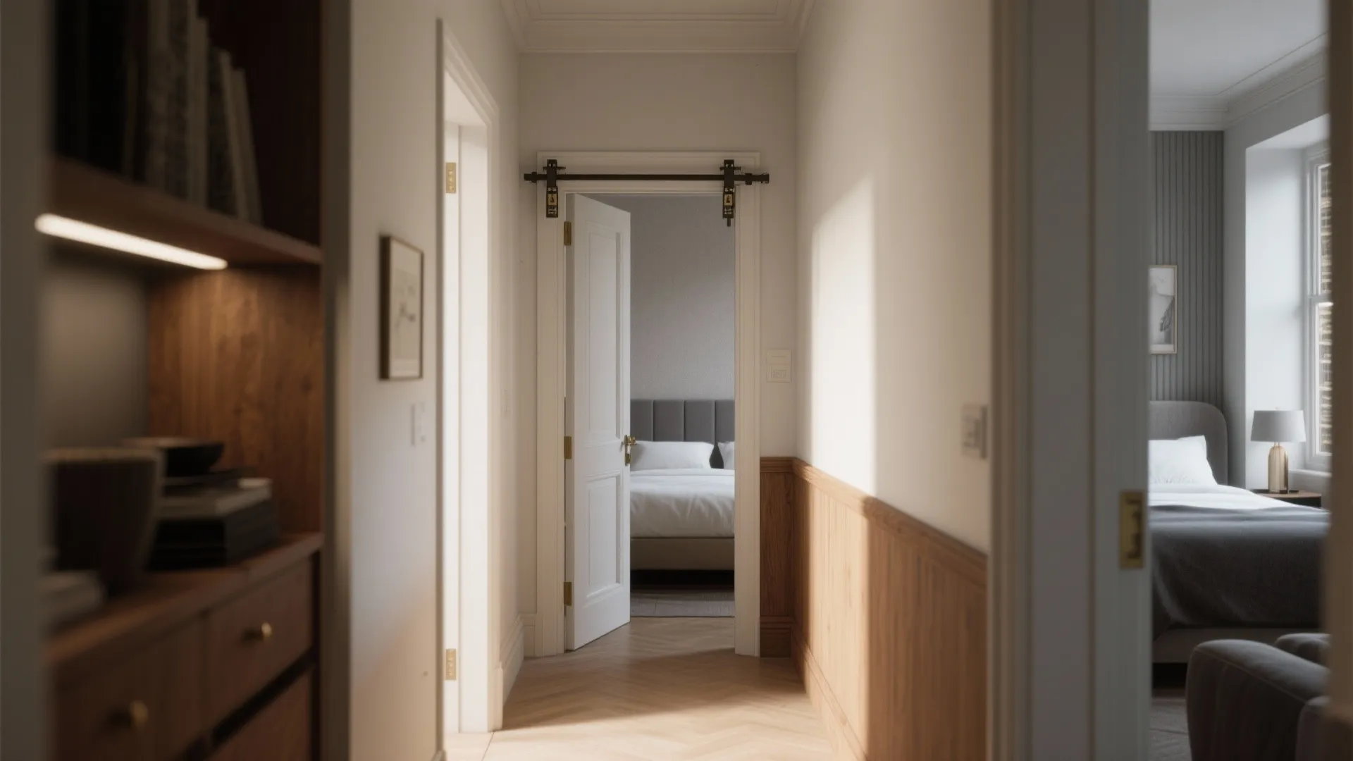 2. Use pocket doors and partial partitions