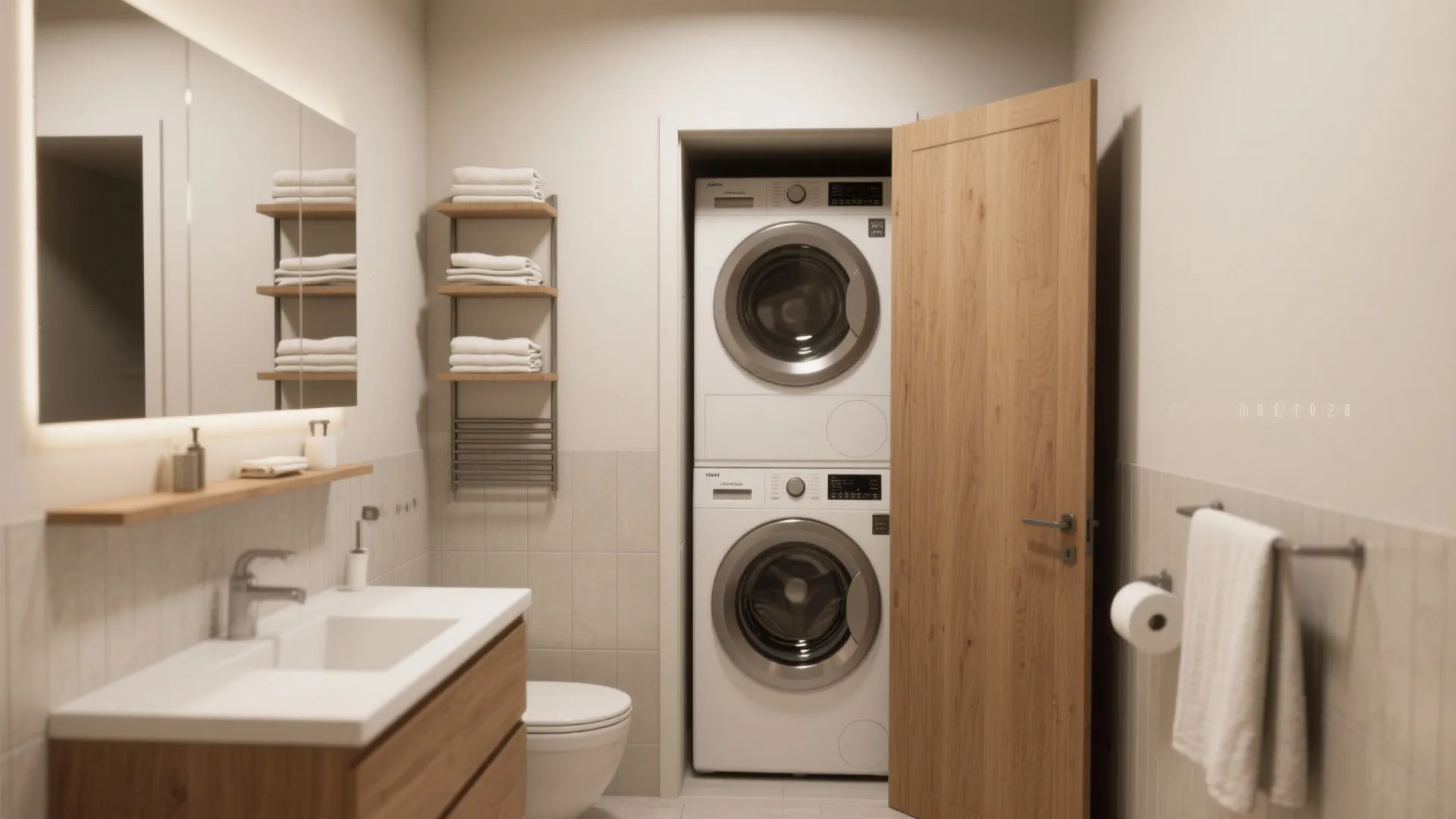 4. Pocket doors and vertical storage towers