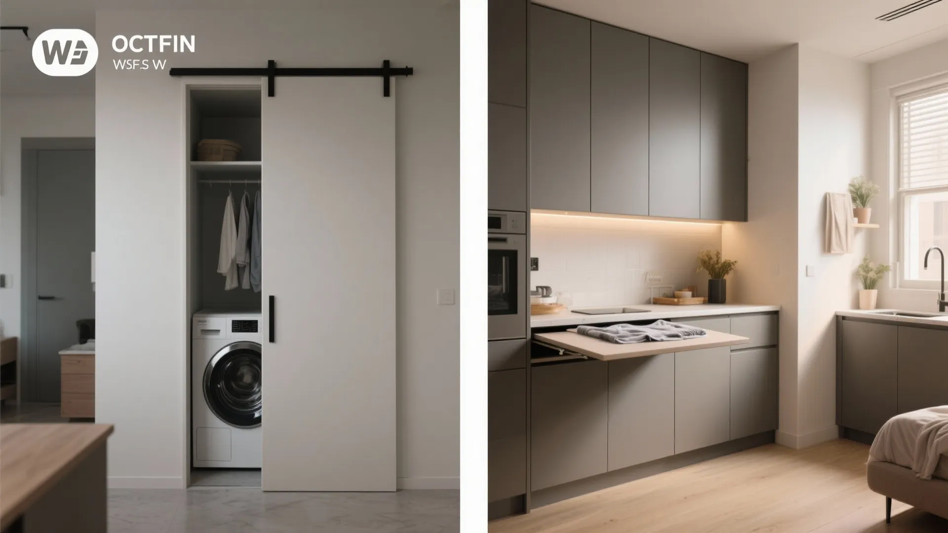 2. Pocket Doors and Fold-down Counters