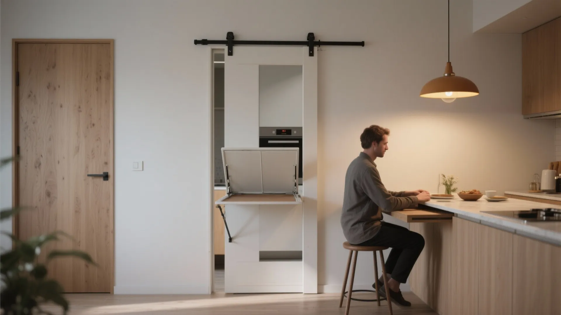 3. Pocket doors and fold-away tables