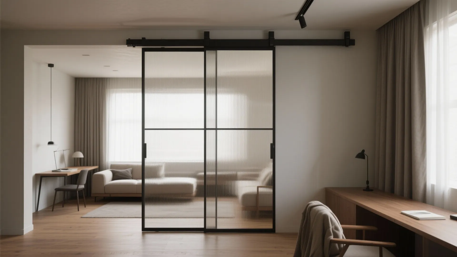 Pocket Doors and Sliding Glass to Flex a Room into Two