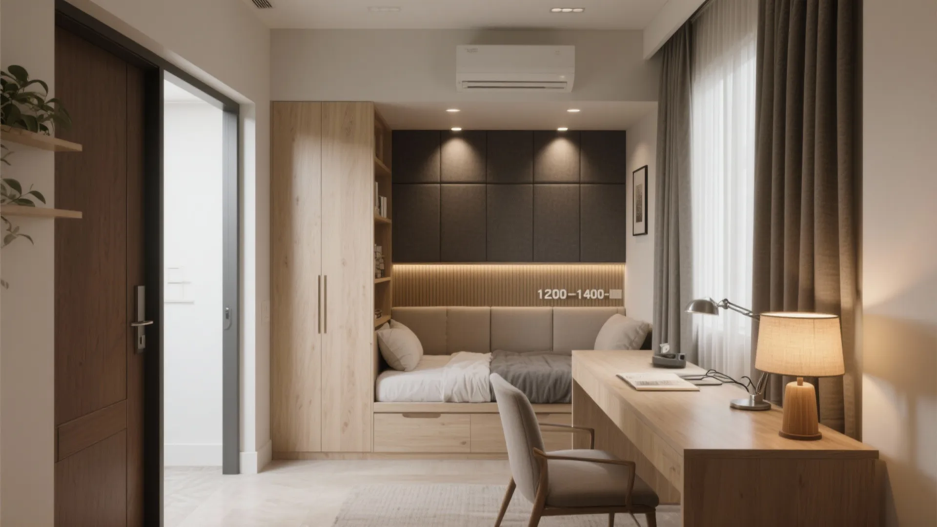 Pocket home office in the third bedroom