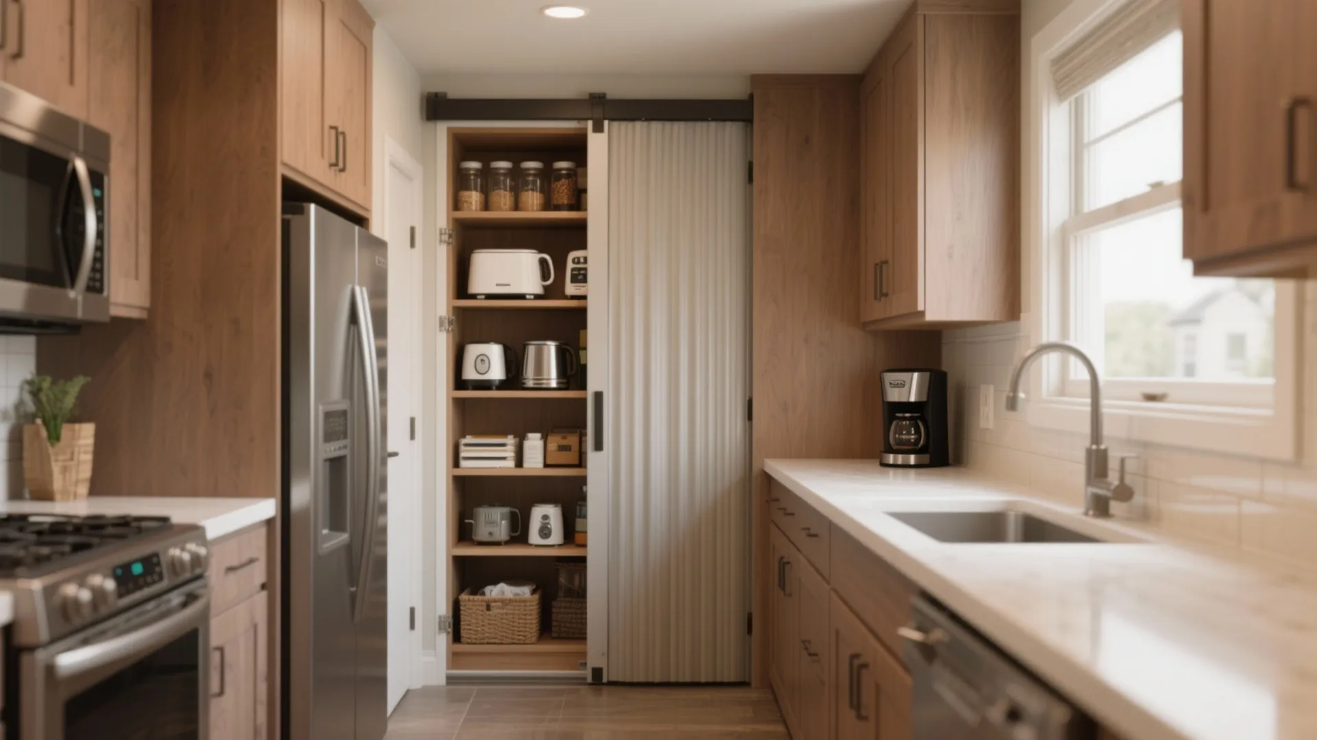 4. Pocket pantry and appliance garages
