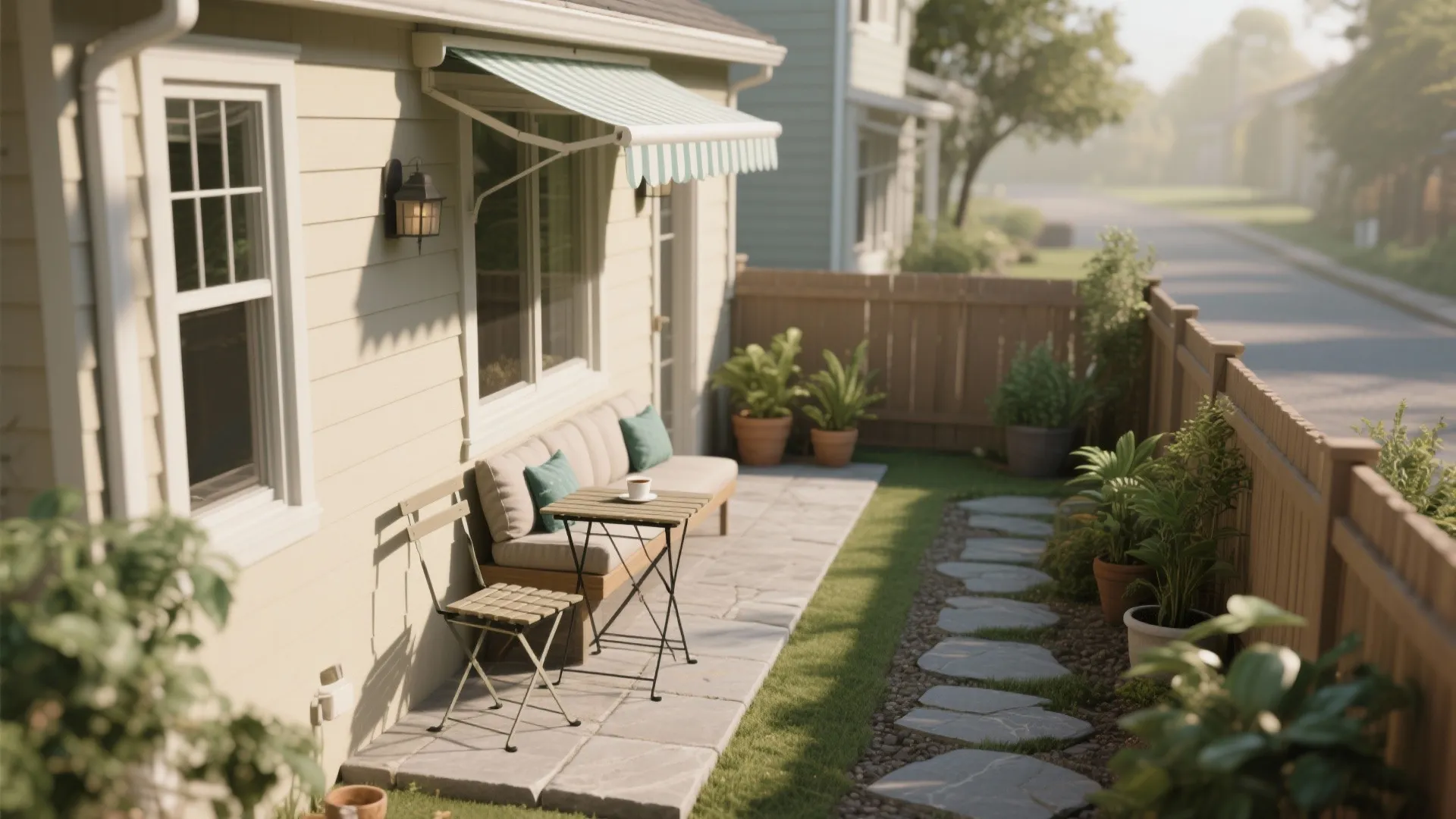 1. Pocket Patio with Foldable Furniture