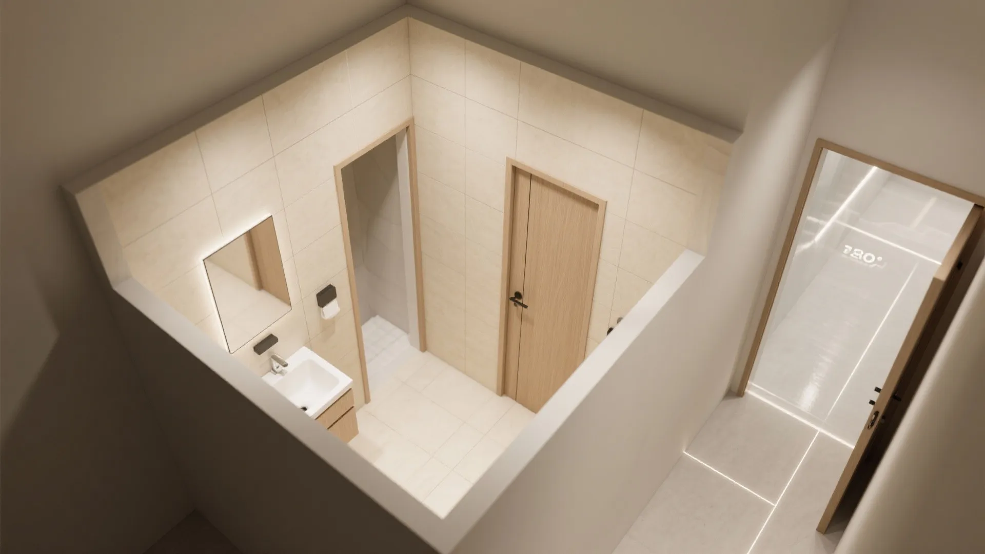 Pocket Door (or Outswing) for Clear Circulation