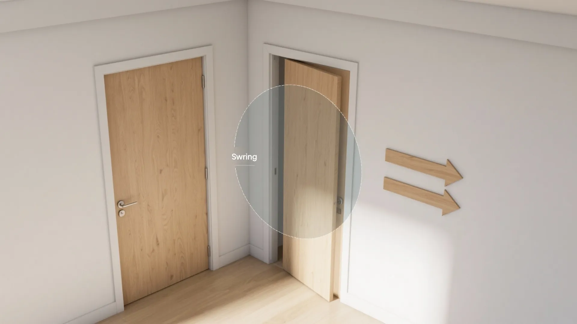 Pocket and Sliding Doors to Win Back Floor Area